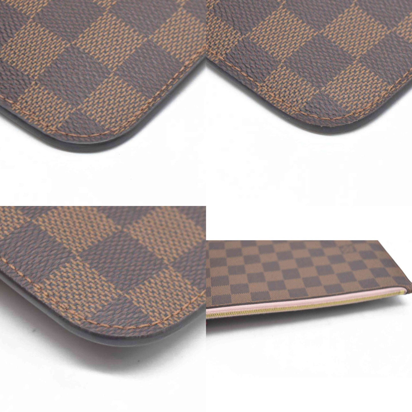 Louis Vuitton  Damier Ebene Neo Neverfull MM Pochette Rose Ballerine 2020 SD0270