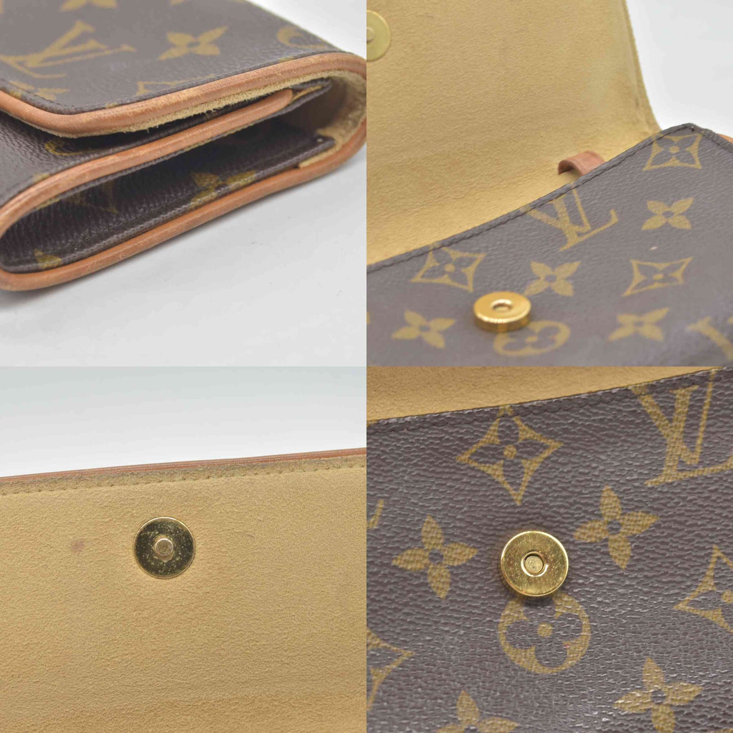 $595 2000 Louis Vuitton Monogram Pochette Twin PM Shoulder Pouch CA0050