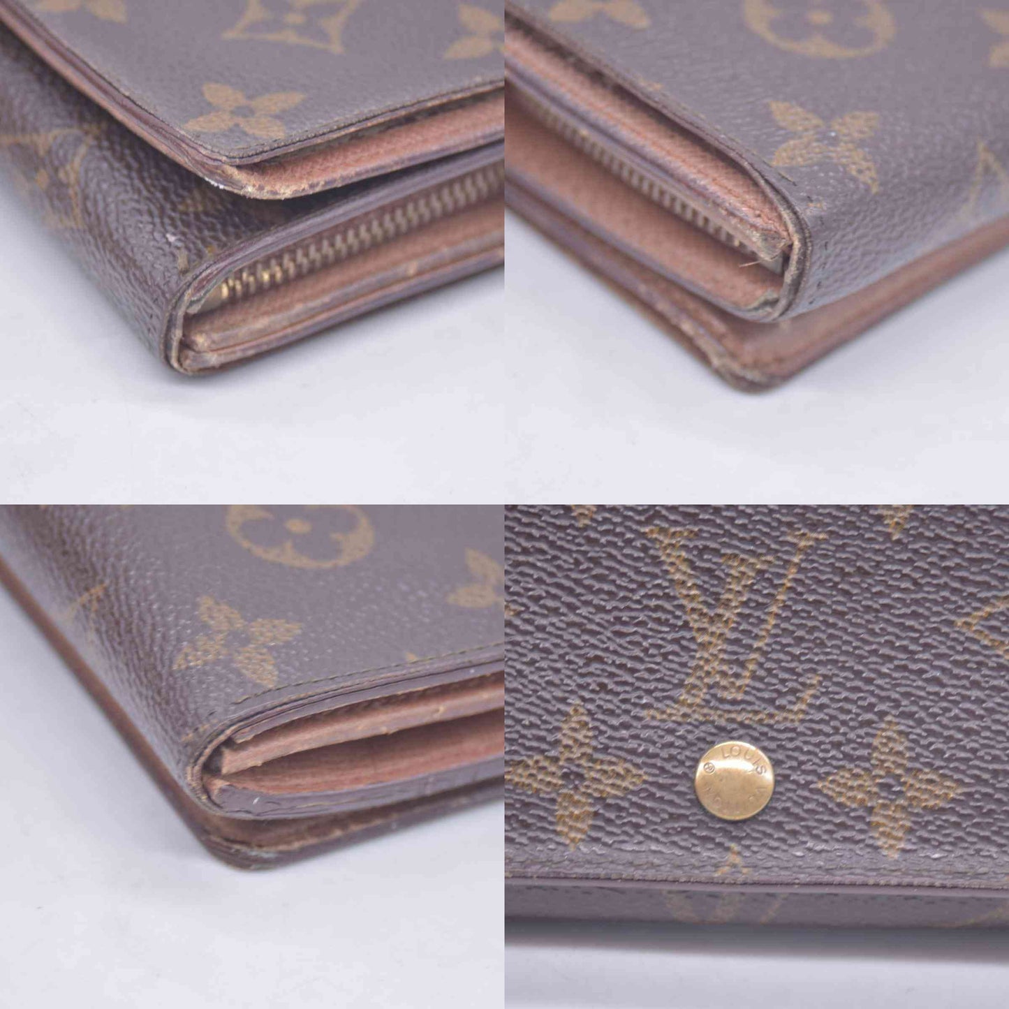 $560 1994 Louis Vuitton Monogram Porte Monnaie Billets Tresor Bifold Wallet MI0944 CONSIGNMENT