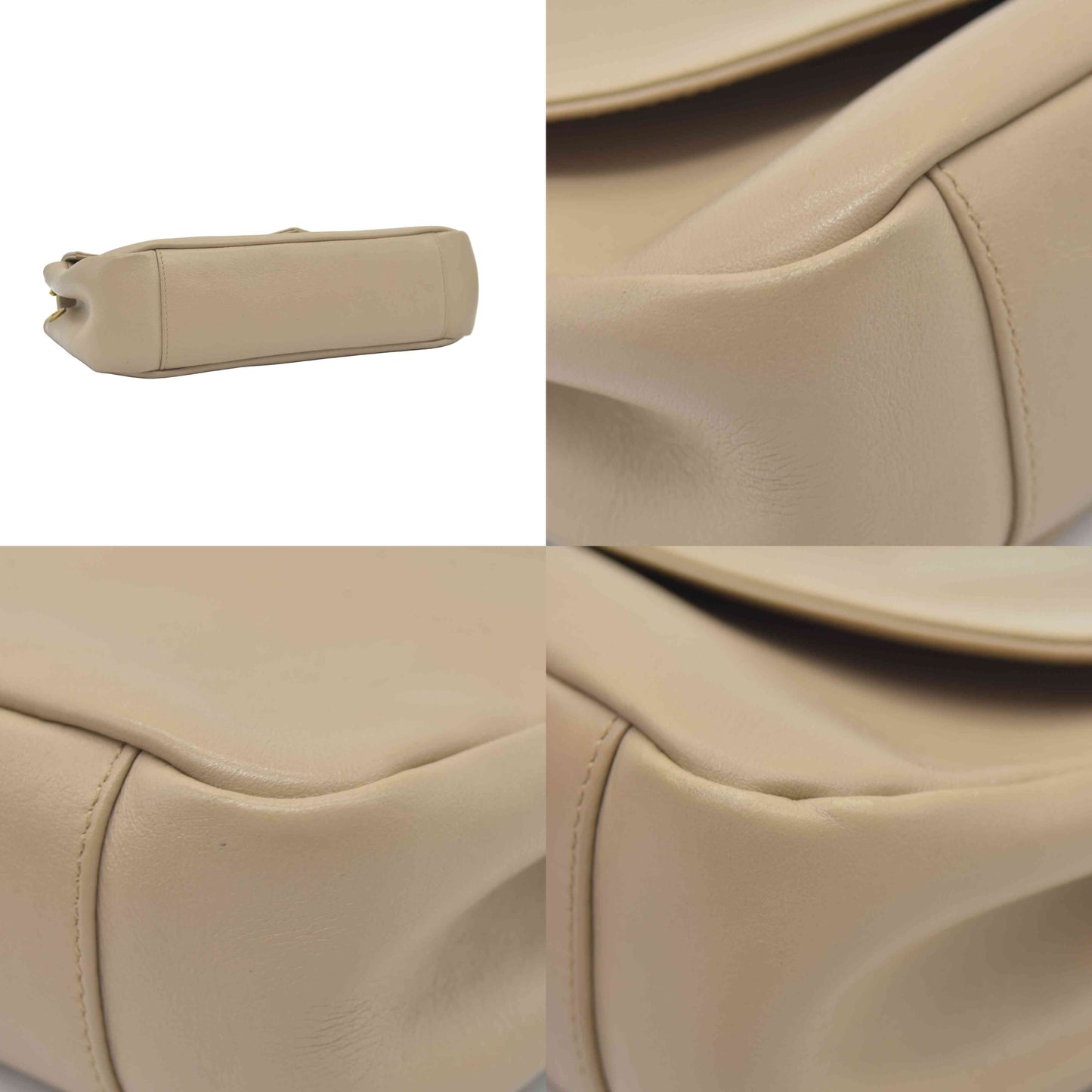 $2900 Saint Laurent Leather Calypso YSL Shoulder Bag