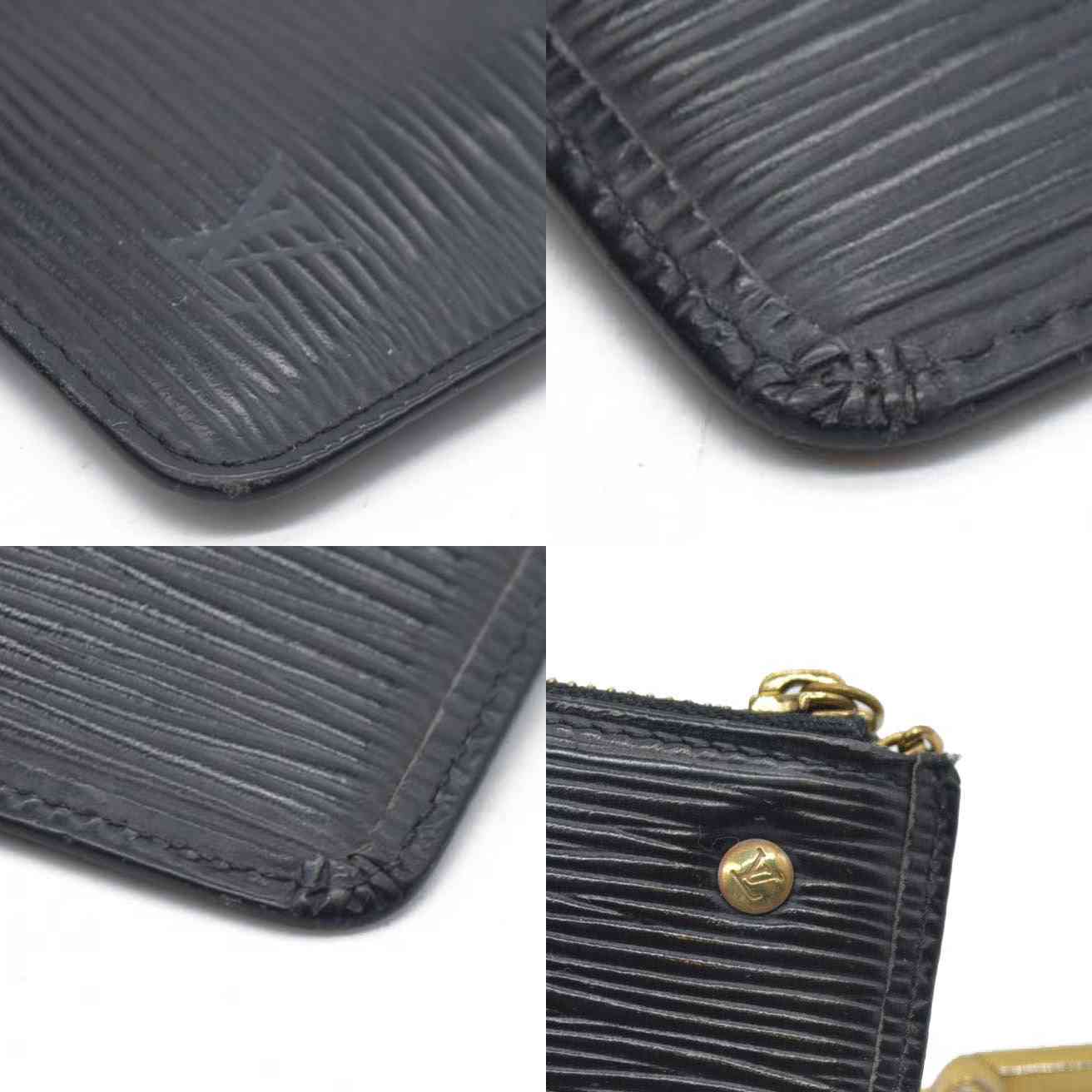 $450 Louis Vuitton  Epi Key Pouch Black