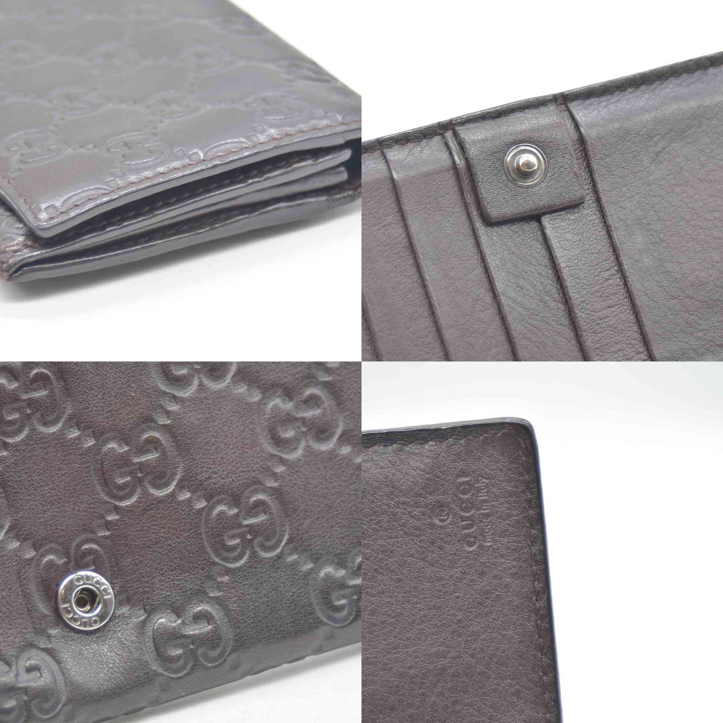 Gucci Guccissima Continental Flap Wallet Brown CONSIGNMENT