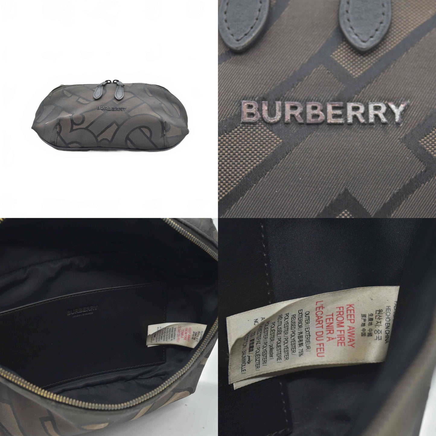 $875 Burberry Nylon TB Sonny Bum Bag