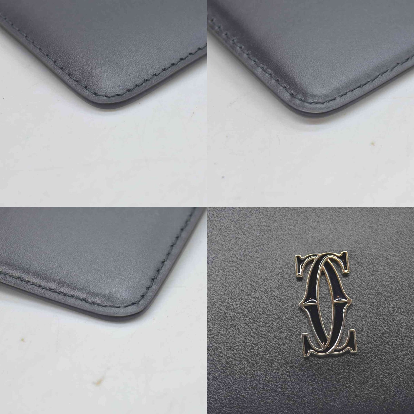 $495 Cartier Leather Printed Wallet CONSIGNMENT