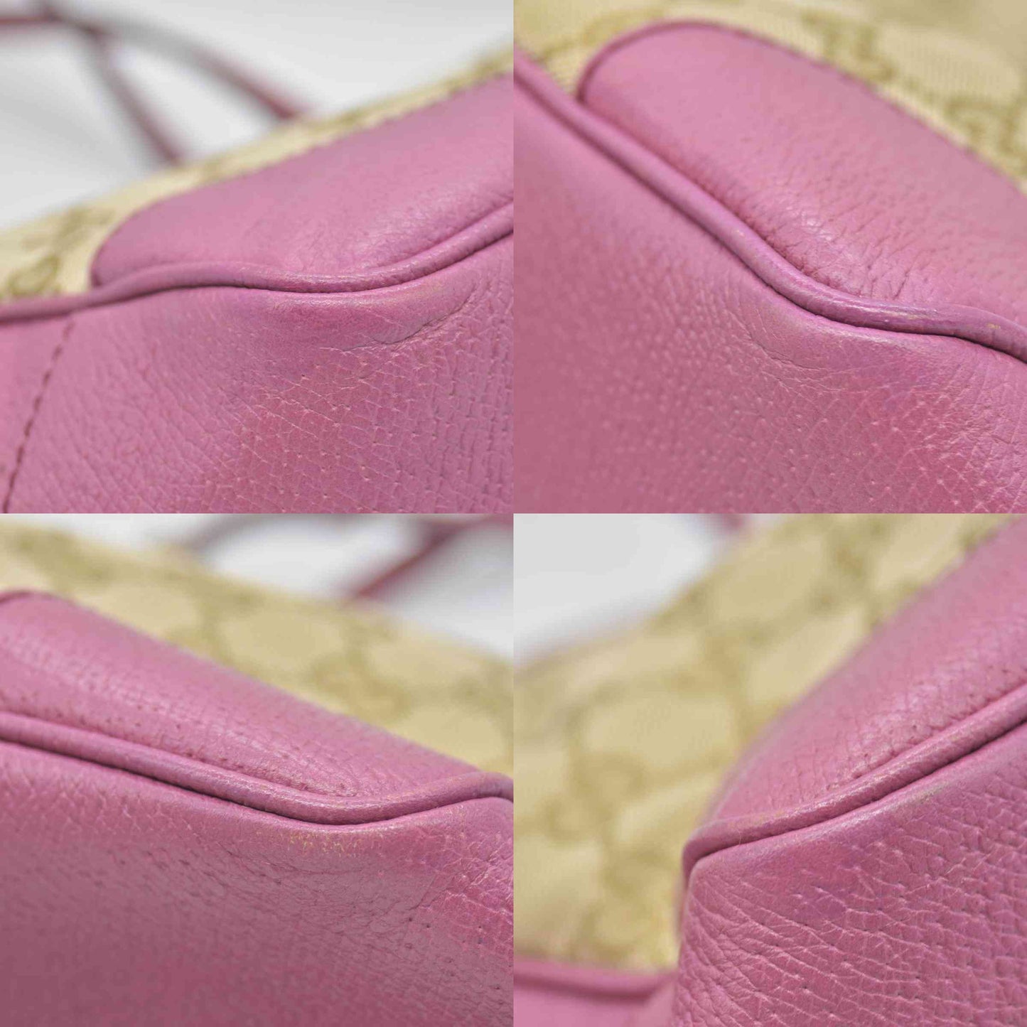 $1290 Gucci GG Canvas Bree Tote Pink Consignment