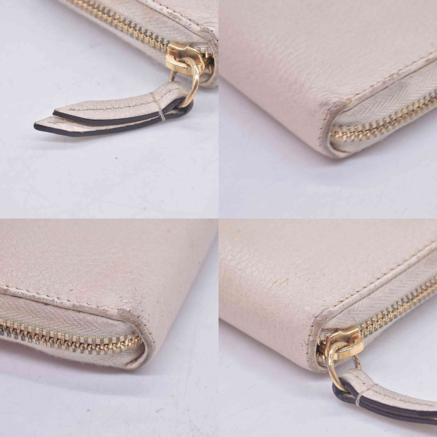 $660 2005 Gucci Cream GG Marmont zip around wallet 10021060