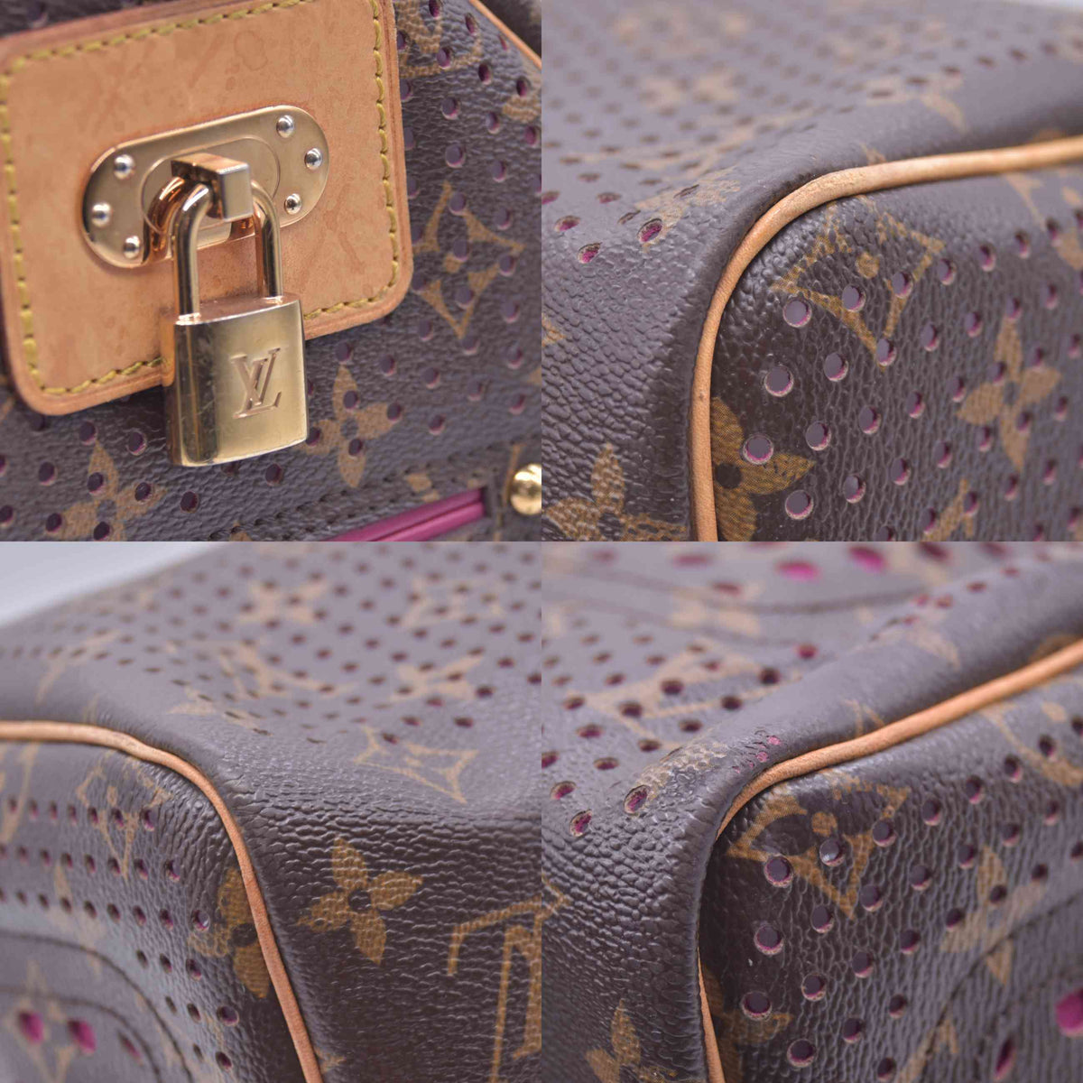 $2025 2006 Louis Vuitton Monogram Perforated Speedy 30 Fuchsia AR0046