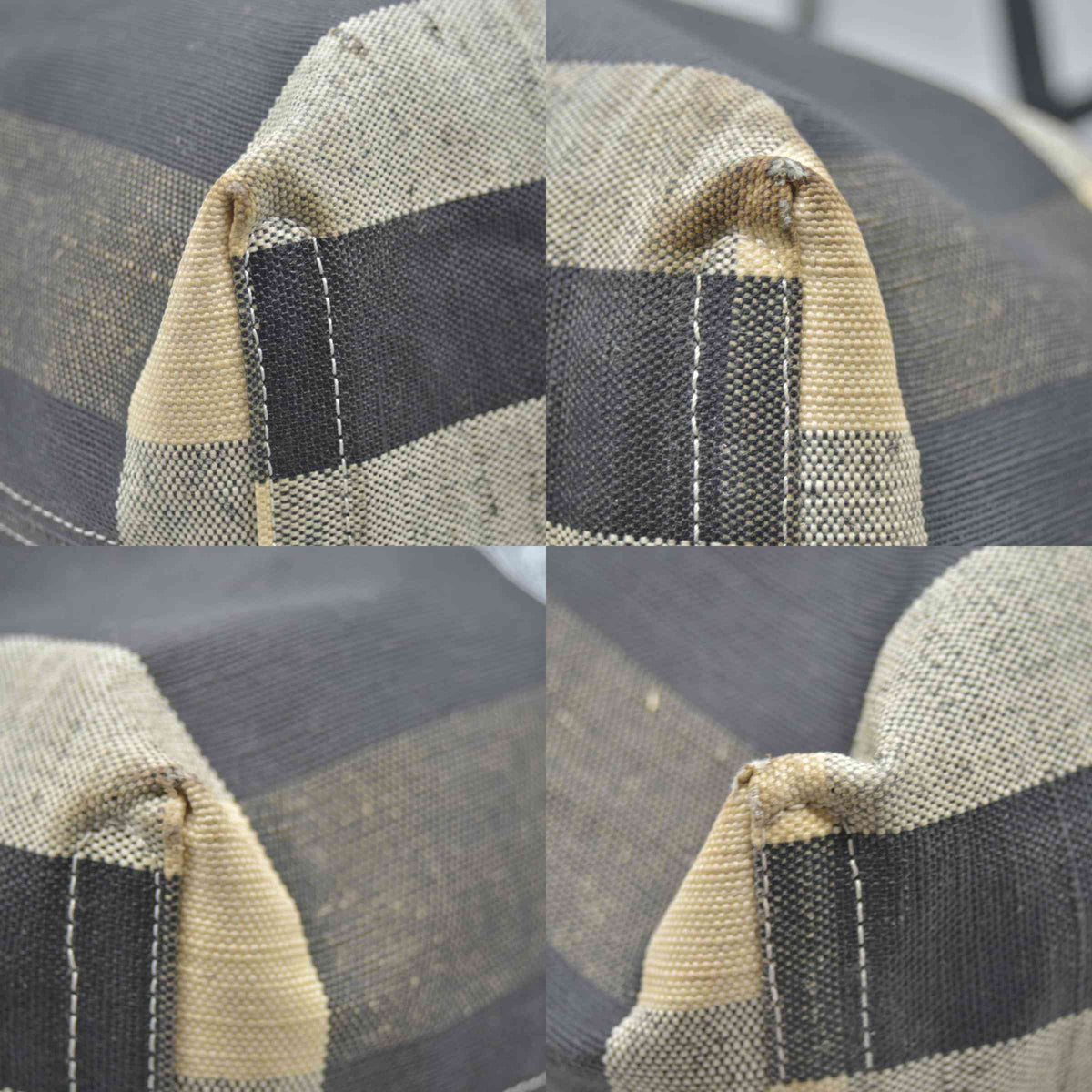 $900 Burberry Coated Canvas Mega Check Medium Doodle Tote Black White