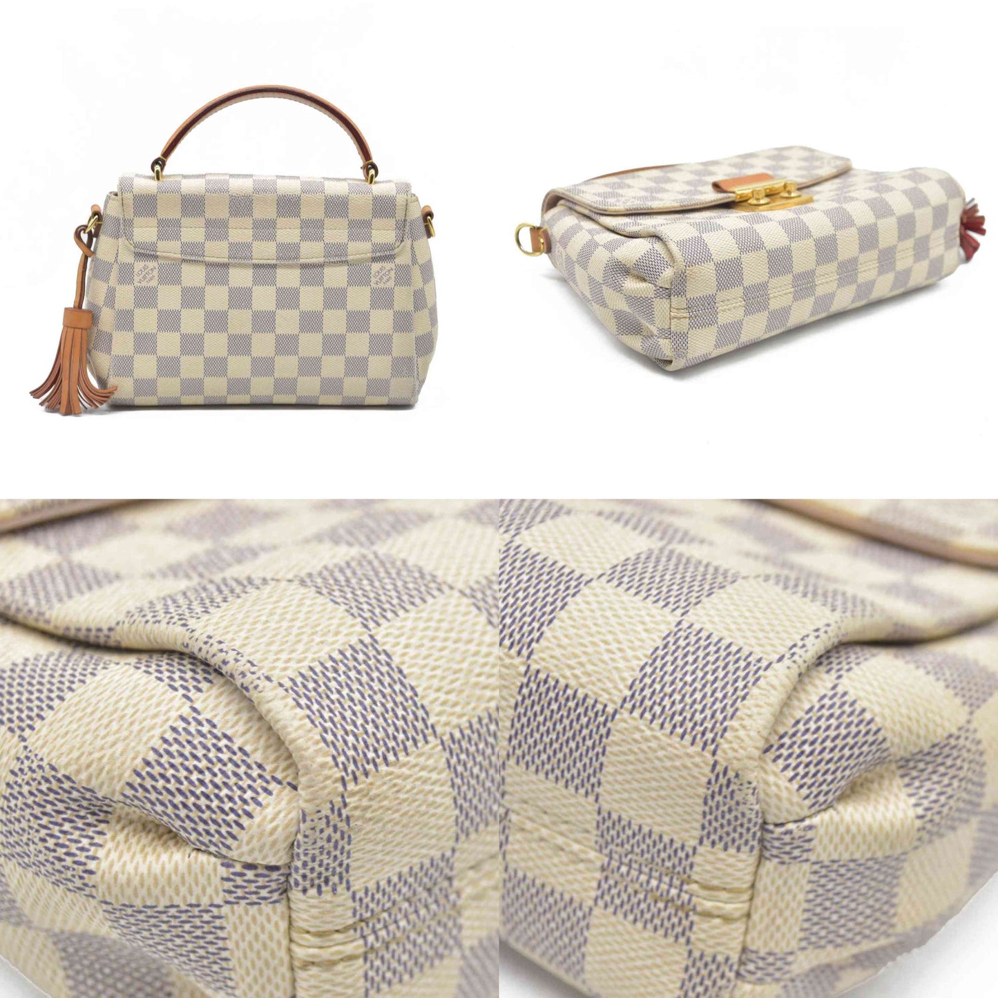 $1960 Louis Vuitton Damier Azur Canvas Croisette Bag
