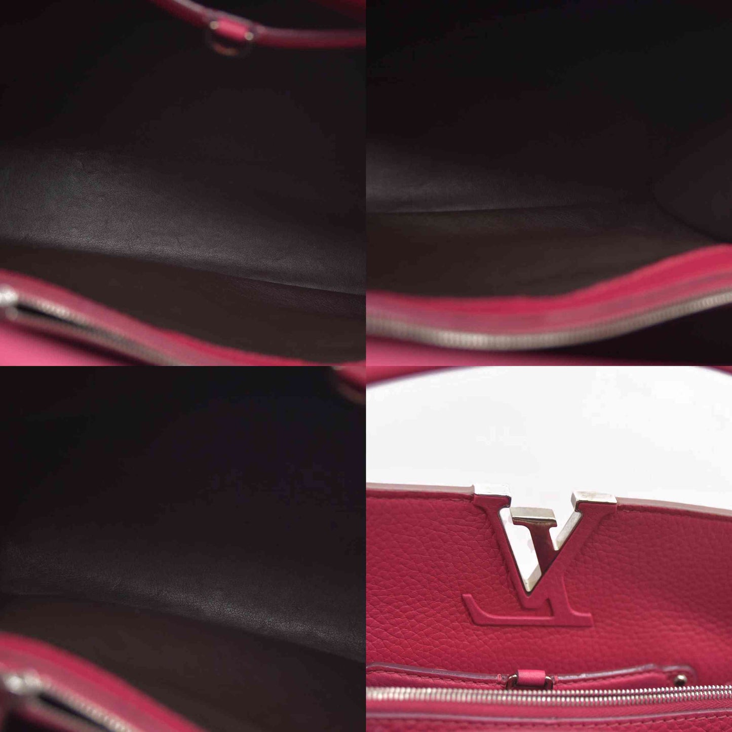 Louis Vuitton  Taurillon Capucines MM Fuchsia