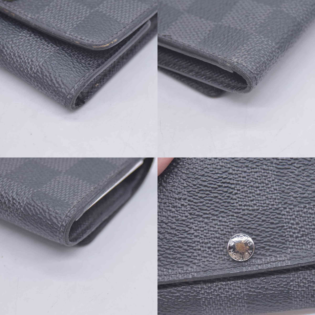 $395 2019 Louis Vuitton Graphite Multicles 6 Key Holder CT3159 CONSIGNMENT 10021147