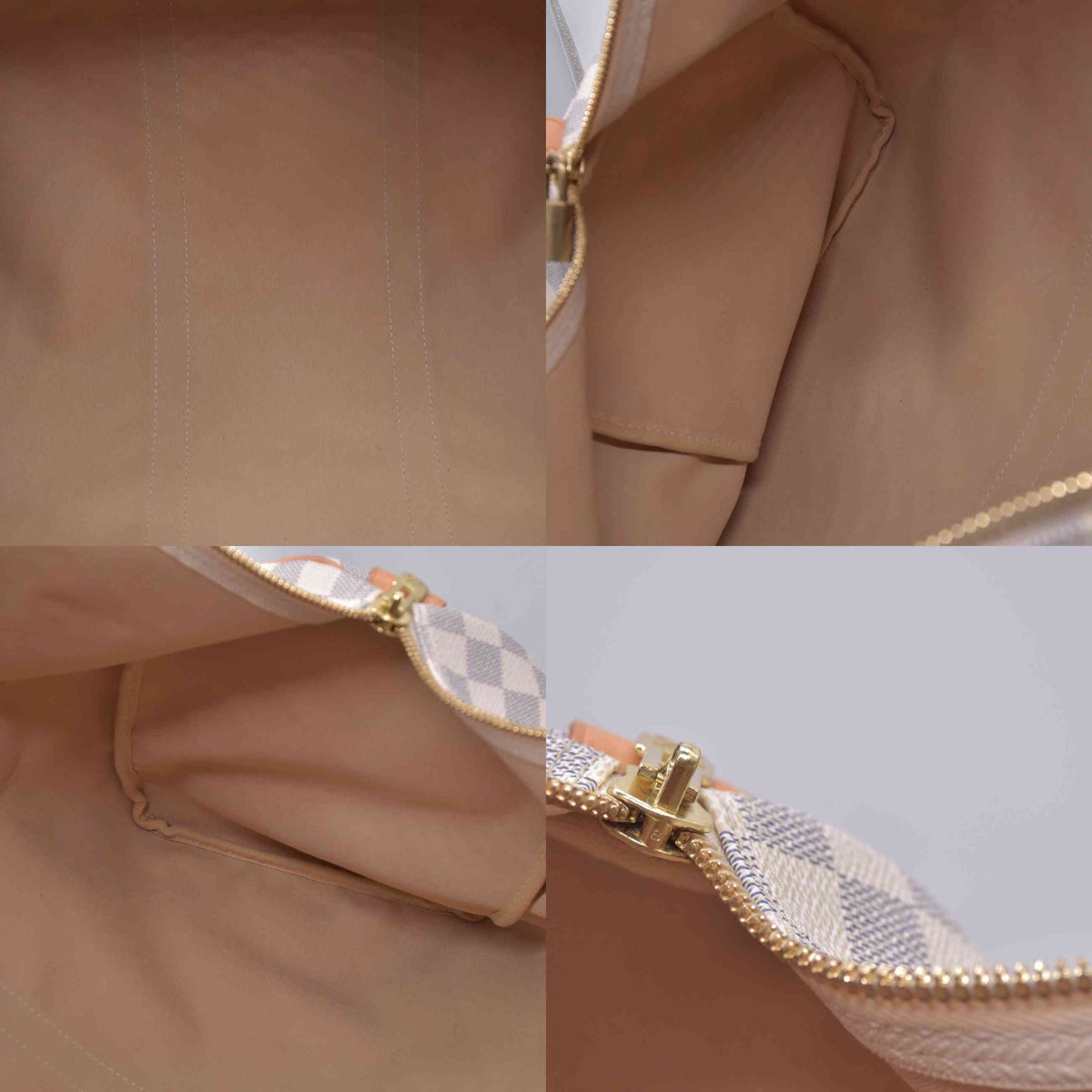 $1440 Louis Vuitton 2008 Damier Azur Keepall 50 MB2078 10021299