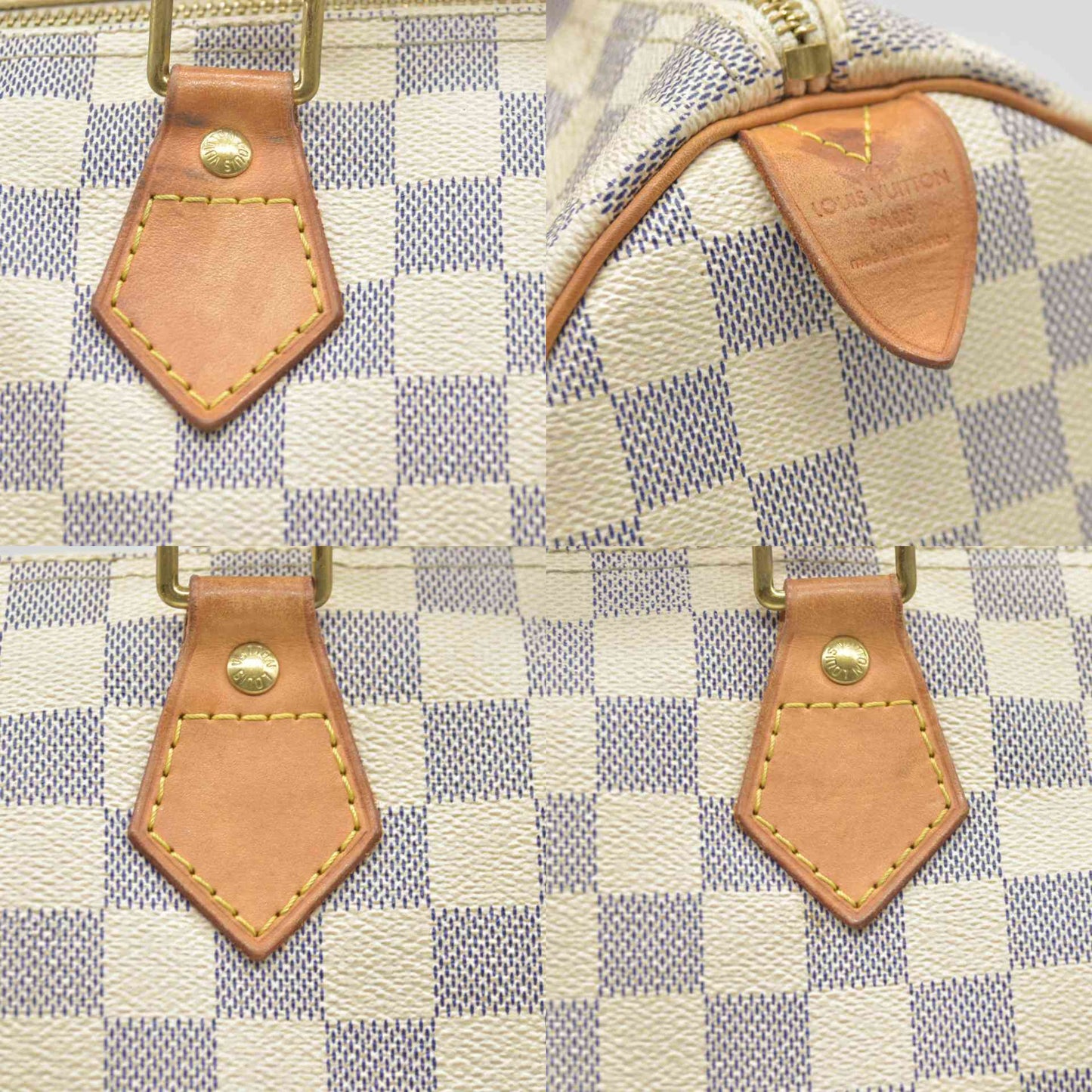 Louis Vuitton  Damier Azur Speedy 25 DU4049 AUCTION $1550