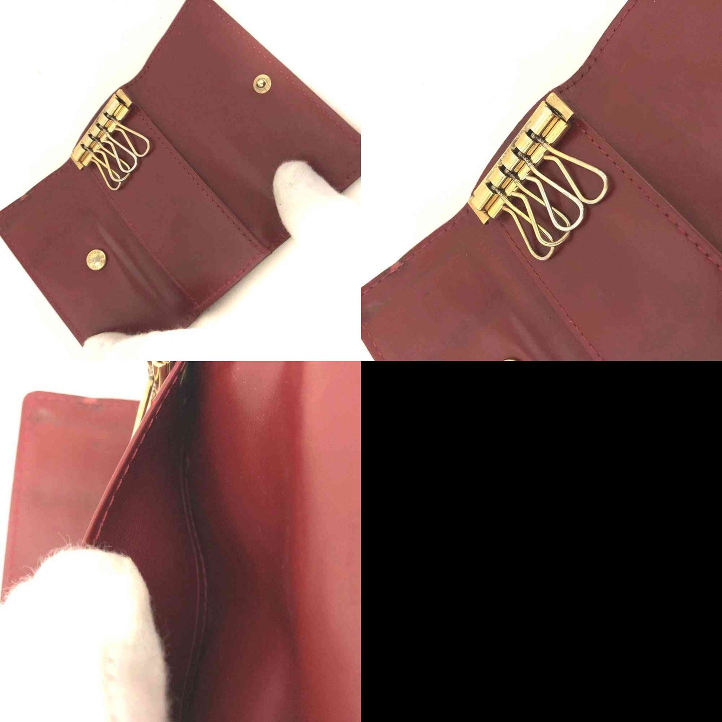 $345  Louis Vuitton Monogram Vernis Leather Multicles 4 Ring Key Case CA0057