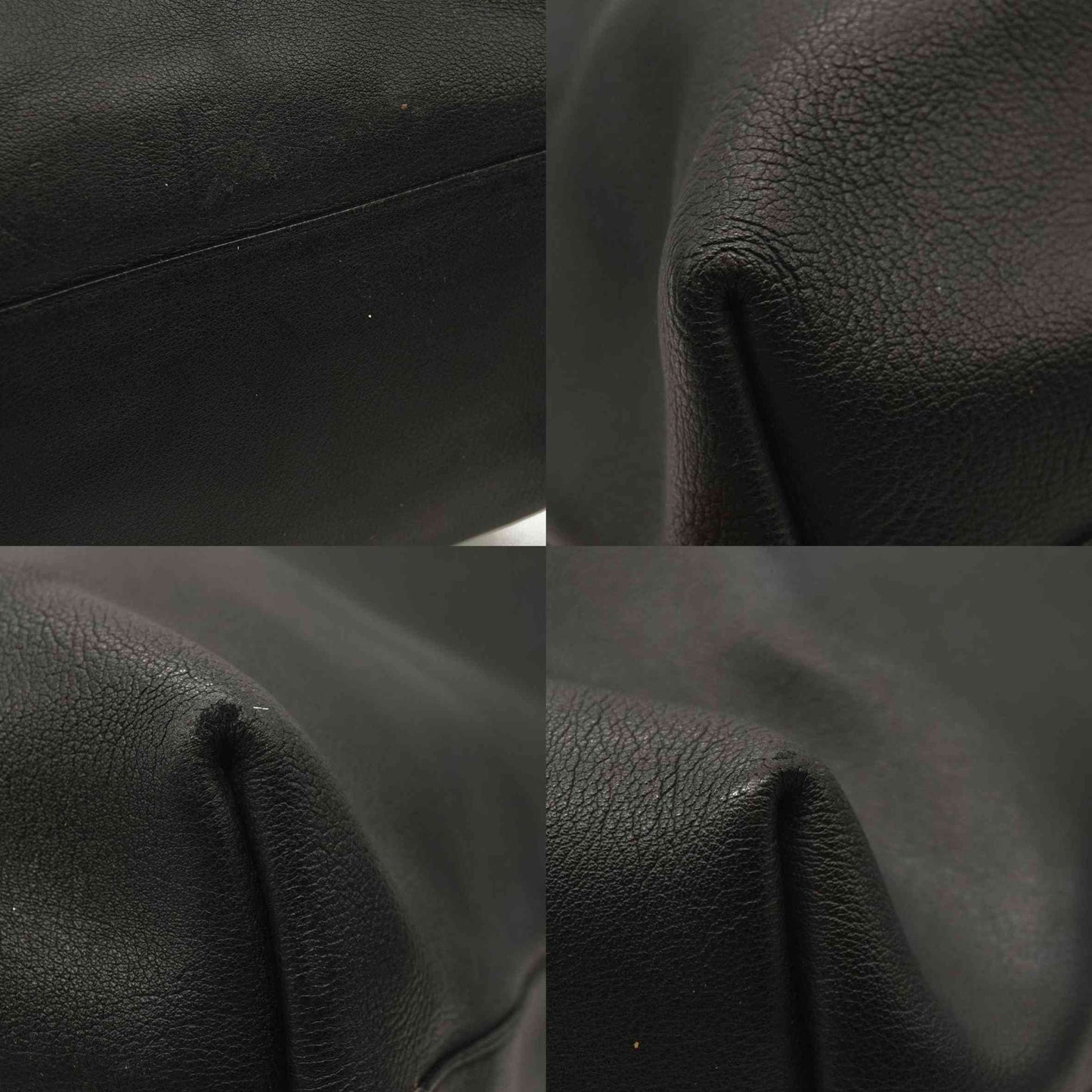 Saint Laurent  Calfskin Large Shopping Tote Dark Grey