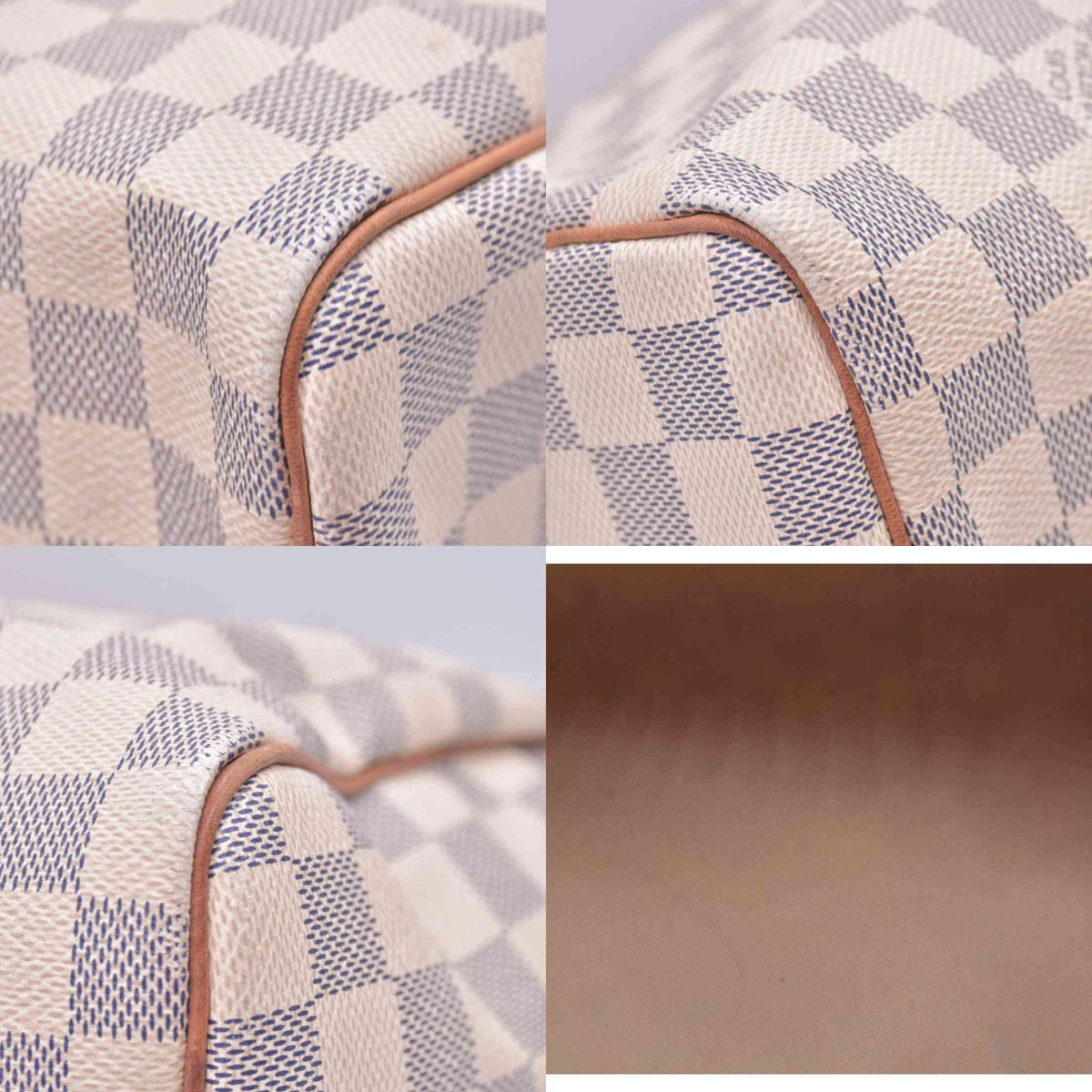 $1630 2013 LOUIS VUITTON Damier Azur Speedy 25 Tote CONSIGNMENT 10021434 BA2163