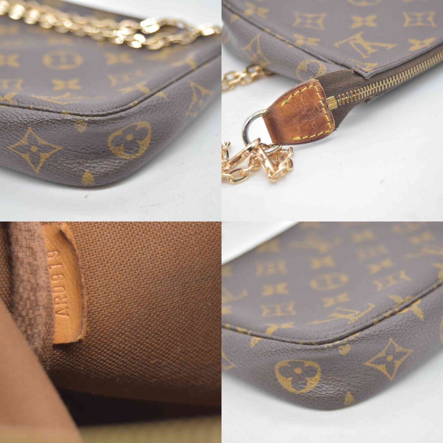 $1290 1999 Louis Vuitton Monogram Pochette Accessories AR0919