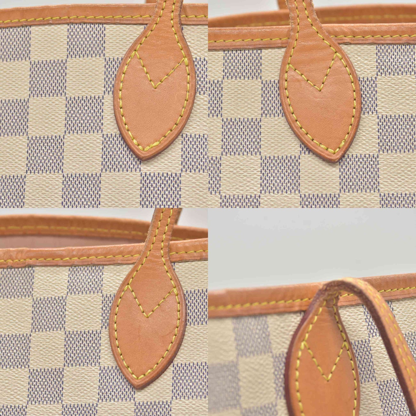 $2240 2017 Louis Vuitton Damier Azur Neo Neverfull GM Rose Ballerine SD0167