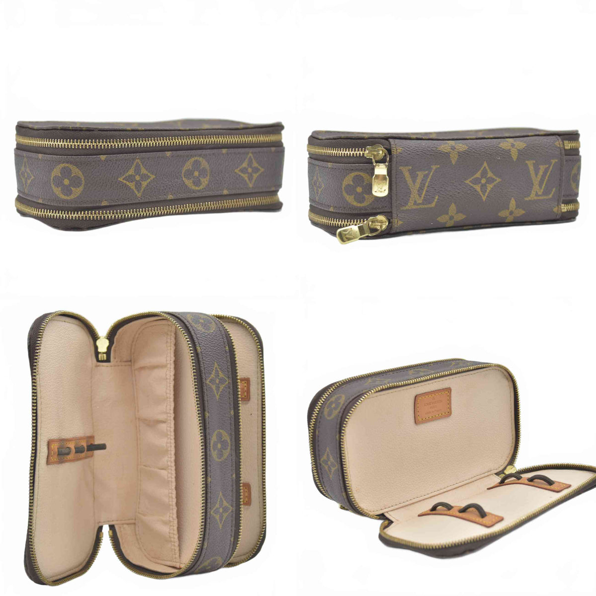 $750 2002 LOUIS VUITTON Monogram Trousse Blush PM VI0092