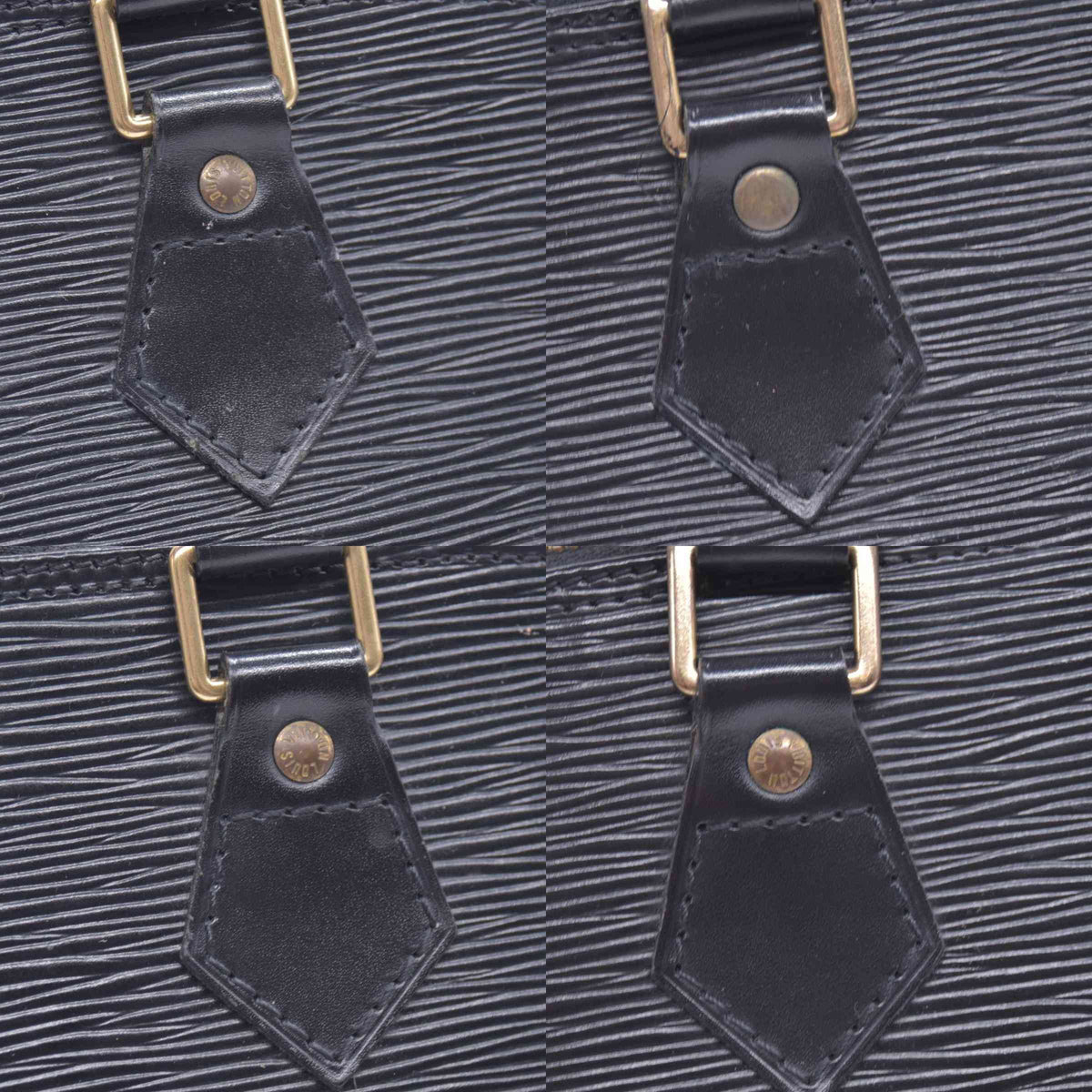 $1850 1996 LOUIS VUITTON Epi Leather Alma PM Black CONSIGNMENT AR0946 10021416