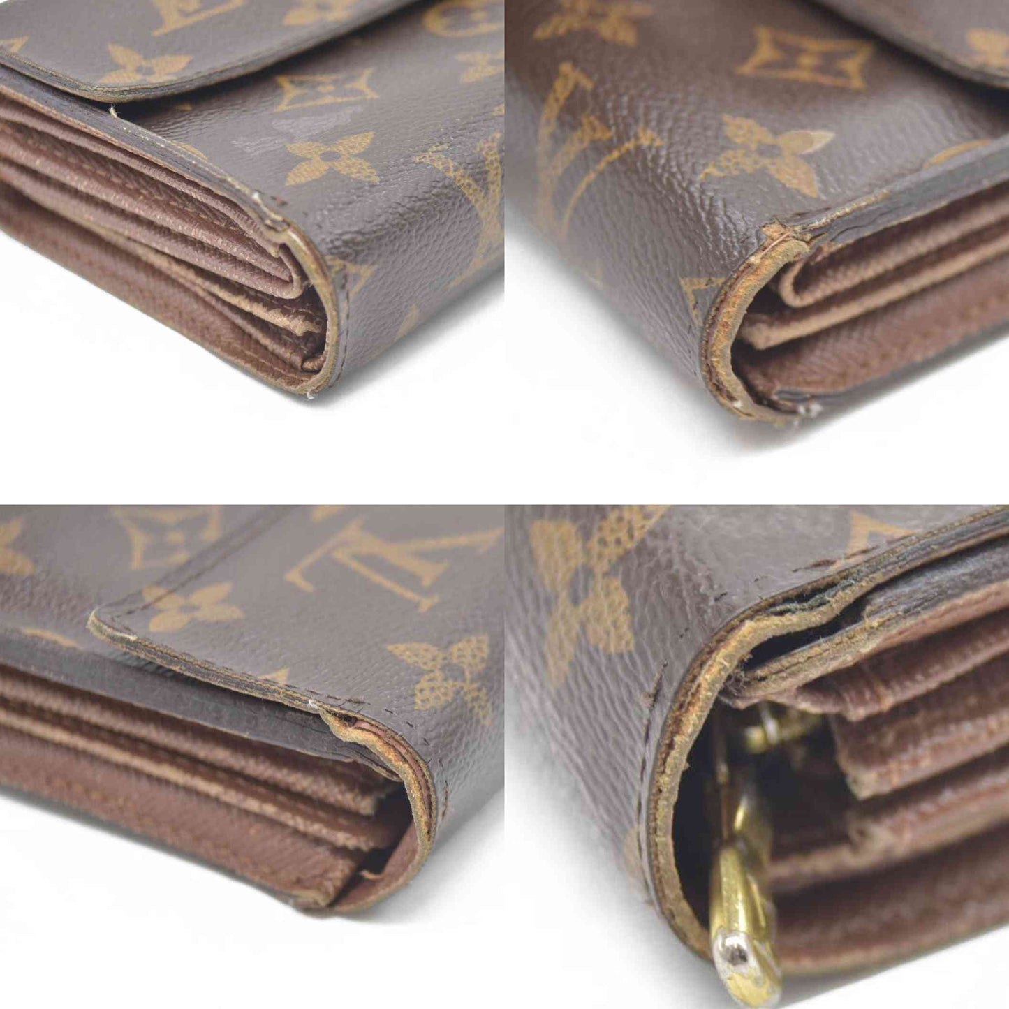 AUCTION $610 LOUIS VUITTON Monogram Alexandra Trifold Wallet CA4098