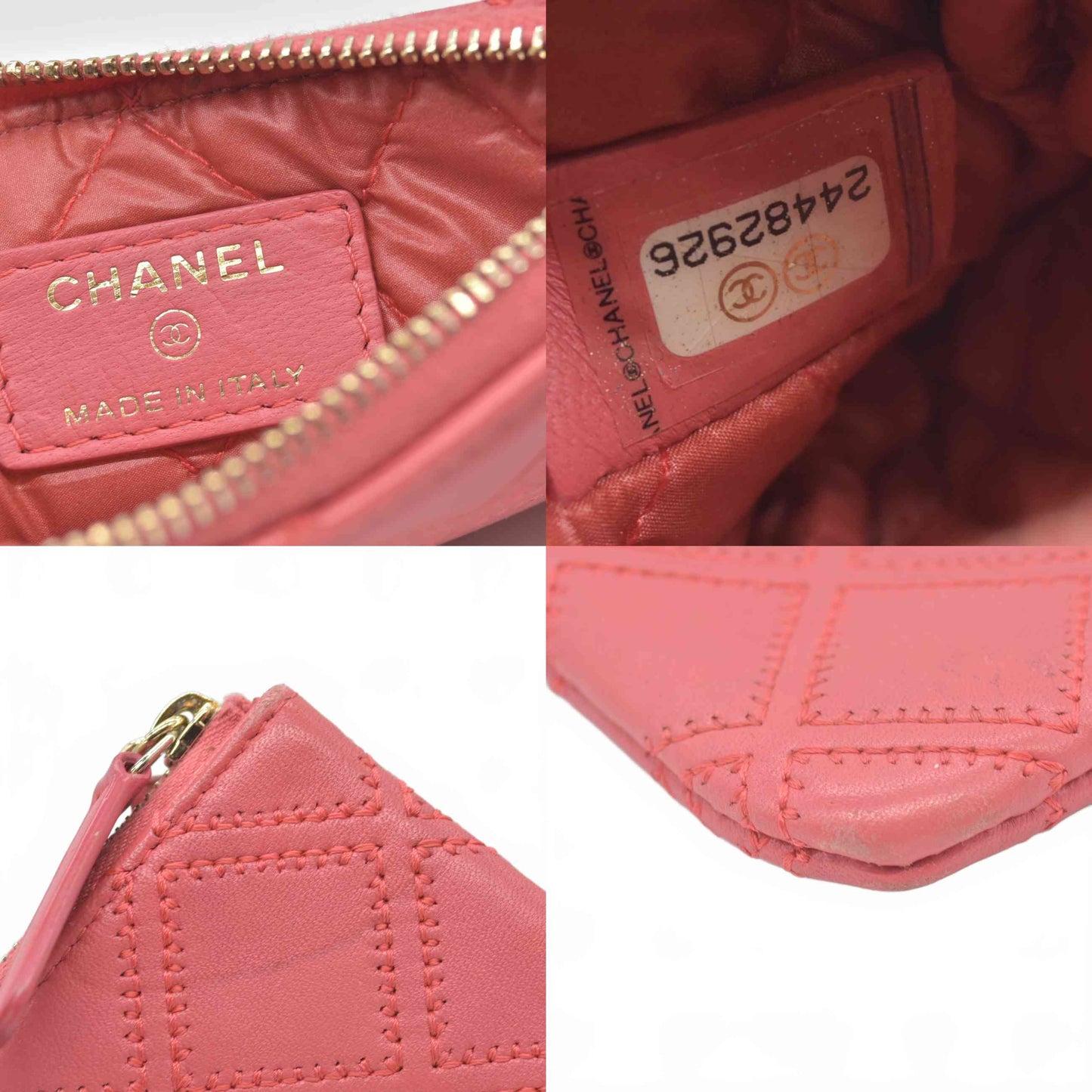 $950 2018 Coco Mark double stitched Matelassé fringed clutch bag by Chanel