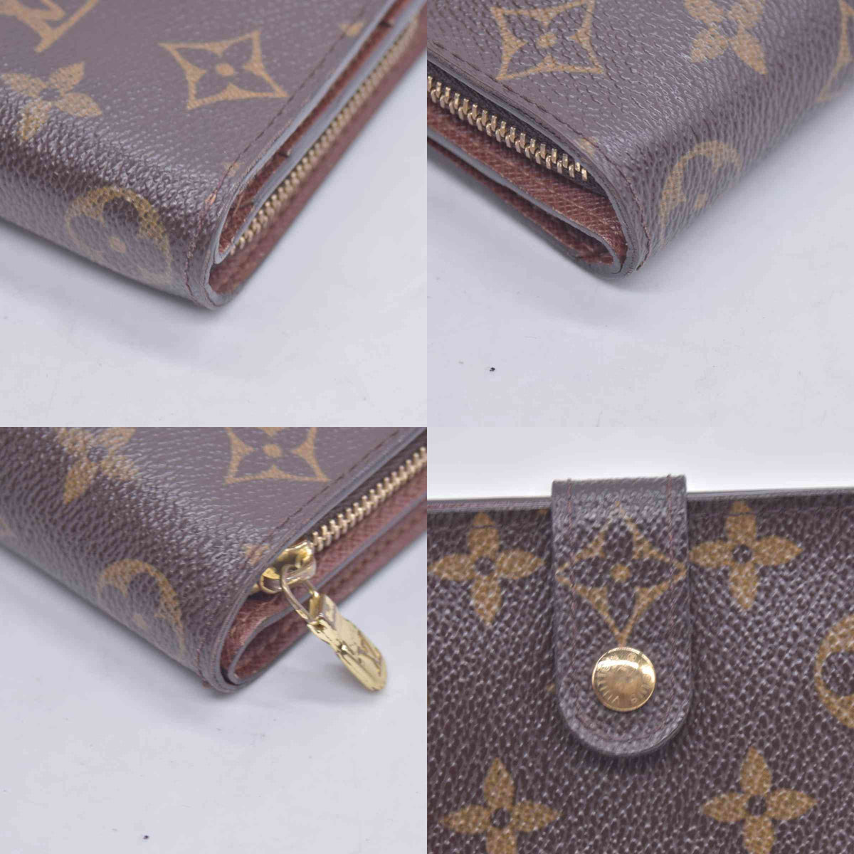 $520 2003 Louis Vuitton Monogram Compact Zip Wallet CA0033 CONSIGNMENT