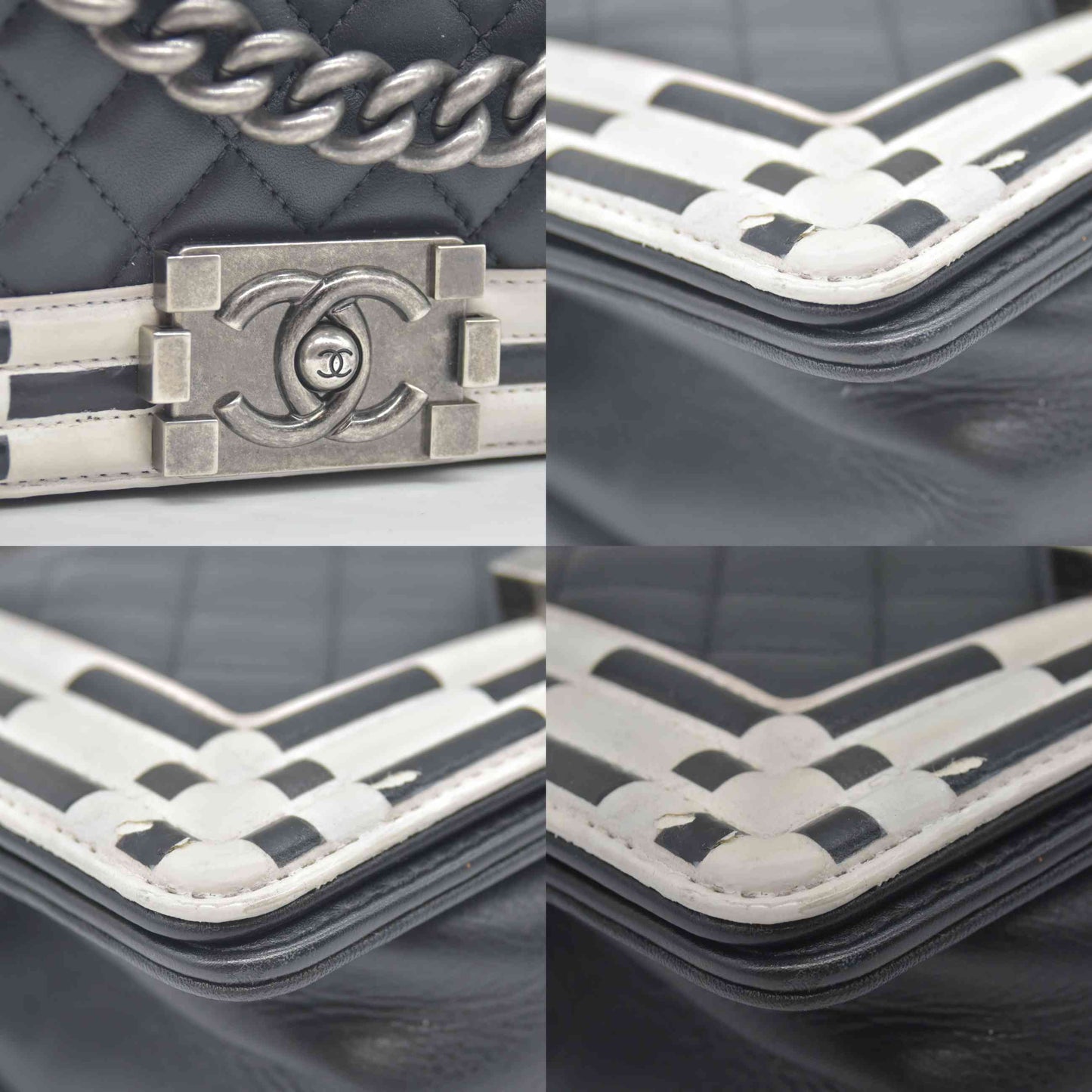 $6700 Chanel Small Checkerboard Boy Bag