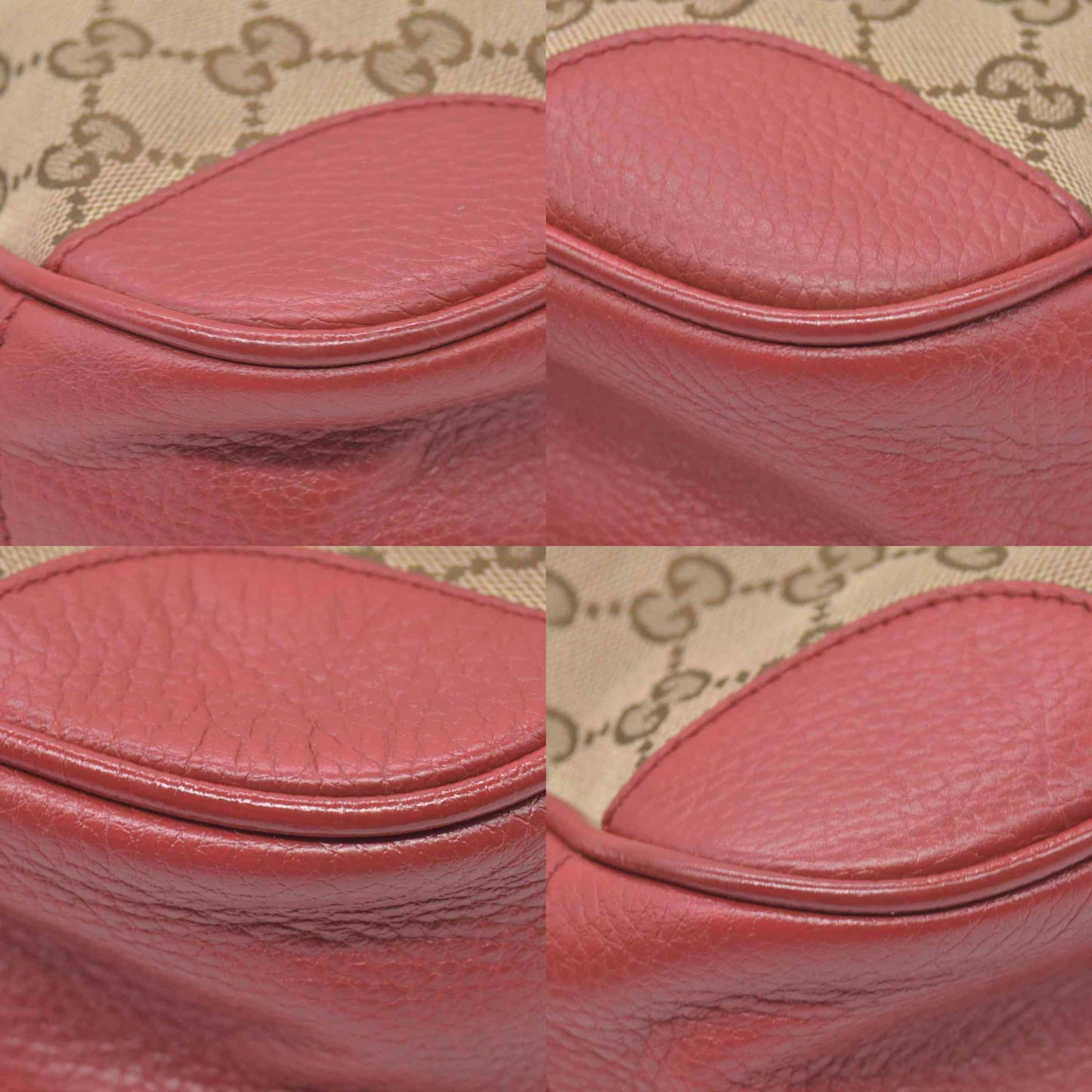 $950 Gucci Monogram Mini Bree Messenger Bag Red