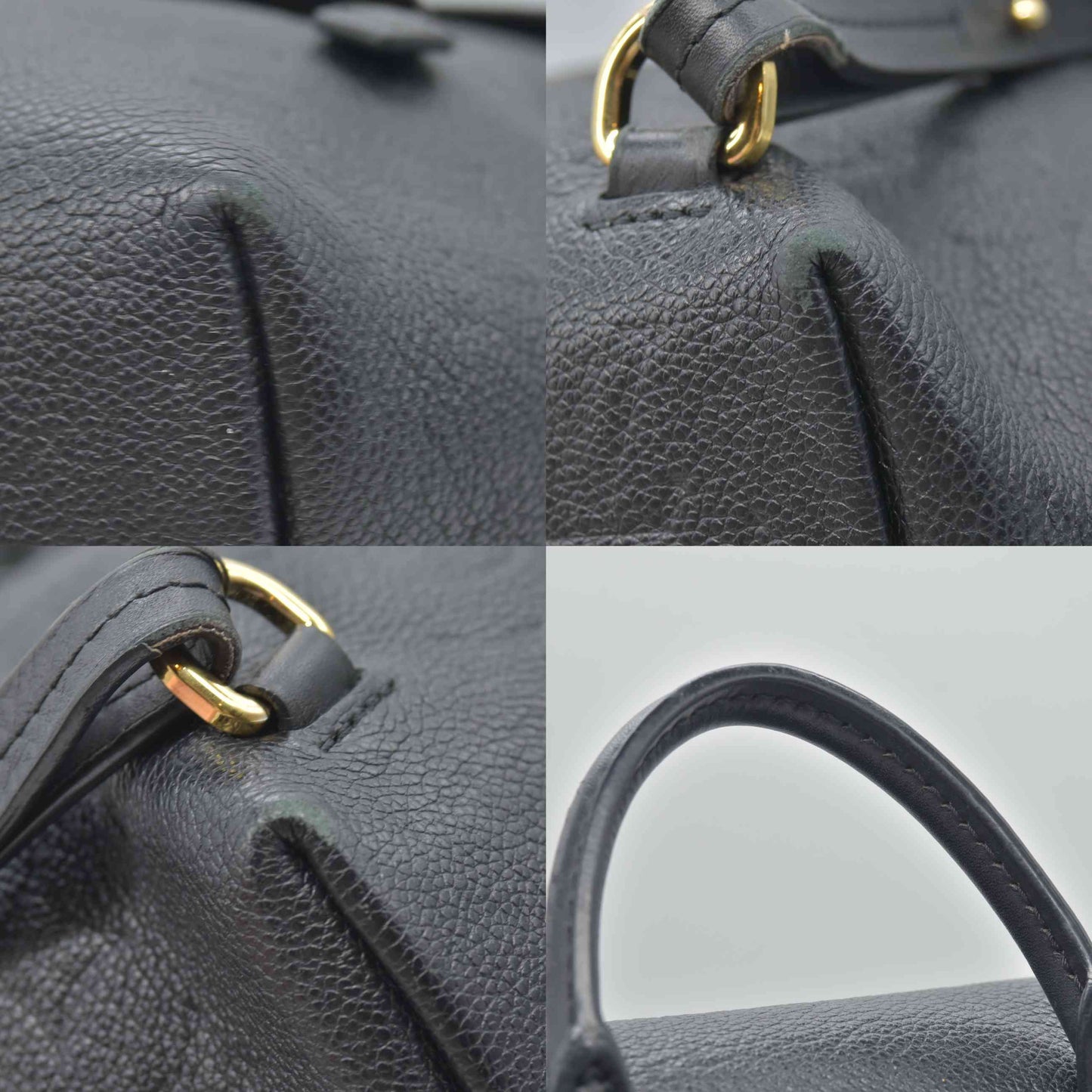 $2980 Louis Vuitton Black Montsouris Empreinte Noir Black Backpack 2020