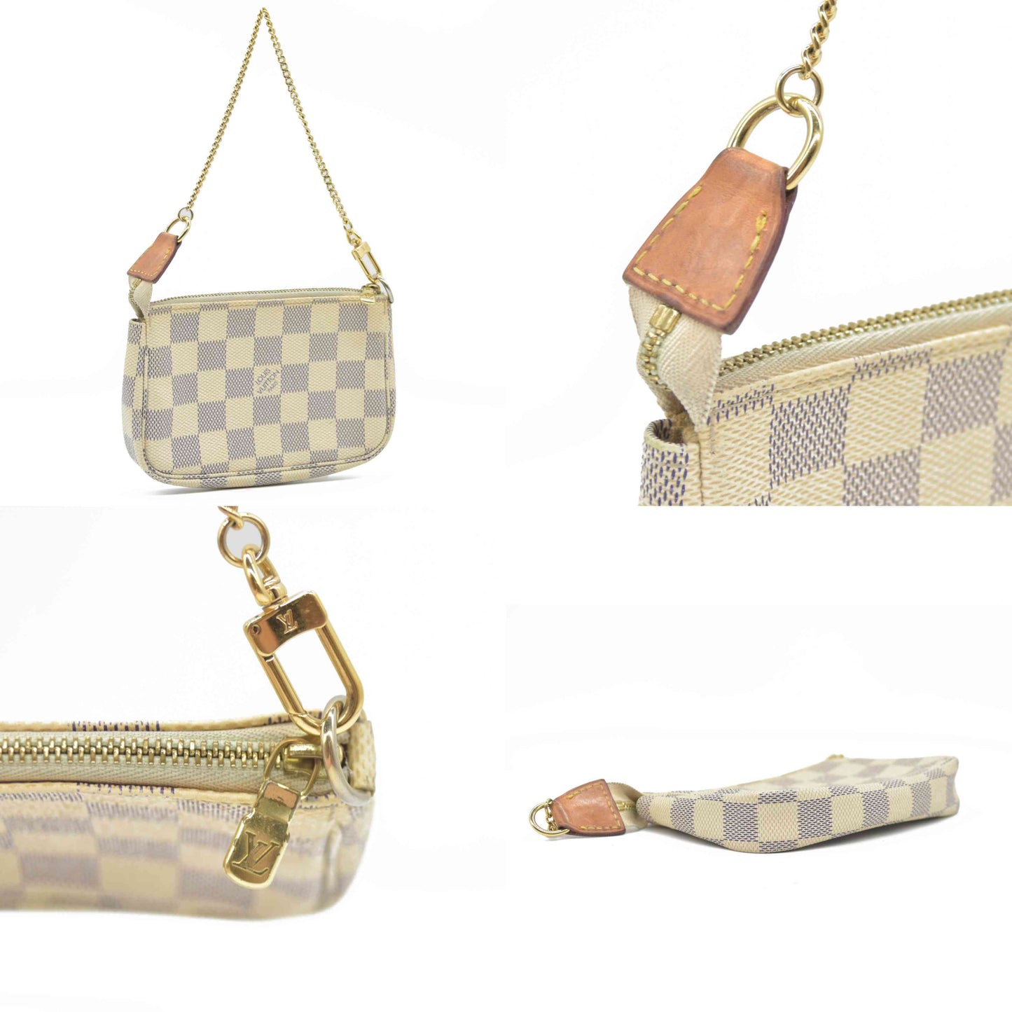 LOUIS VUITTON Damier Azur Mini Pochette Accessories DU4180