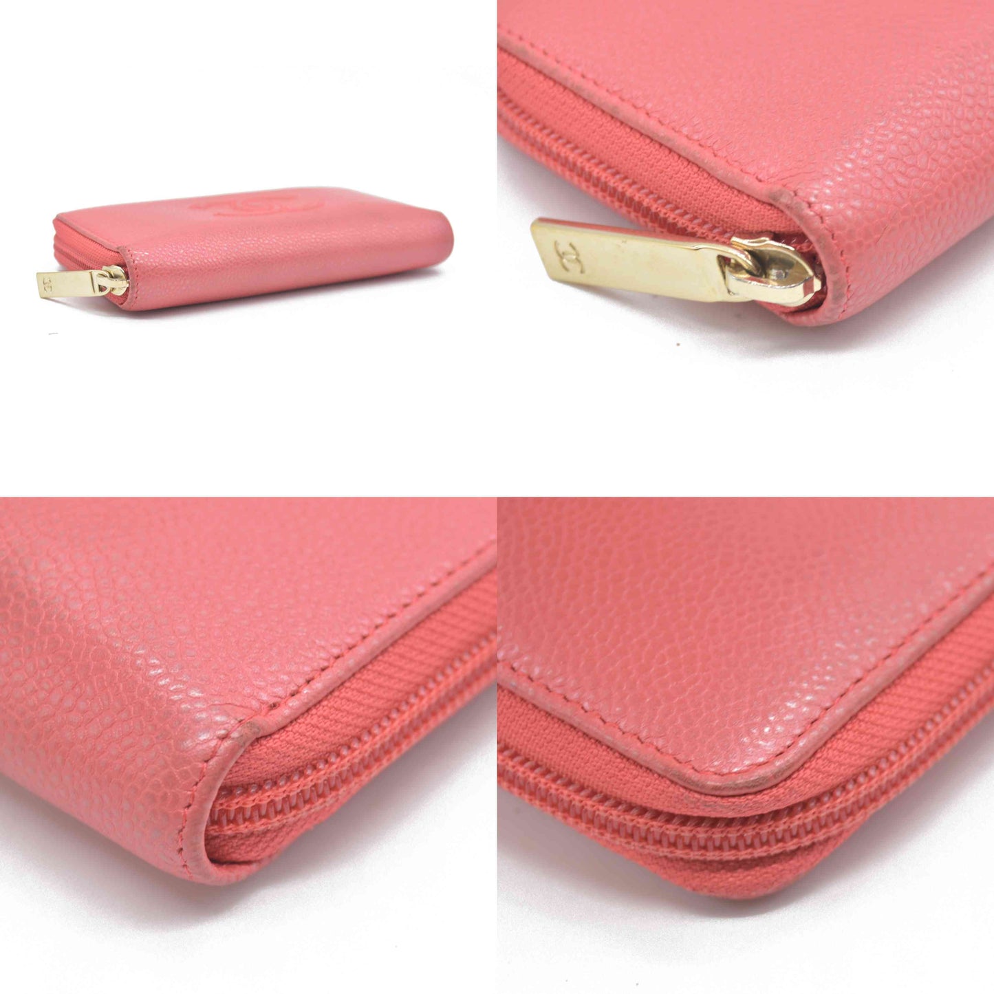 Chanel Compact Timeless Zip Around Wallet Caviar Pink 2019