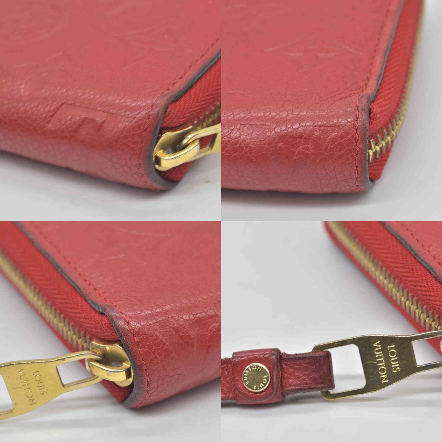 $1170 2017 Louis Vuitton Empreinte Zippy Wallet Cherry CONSIGNMENT SP4107