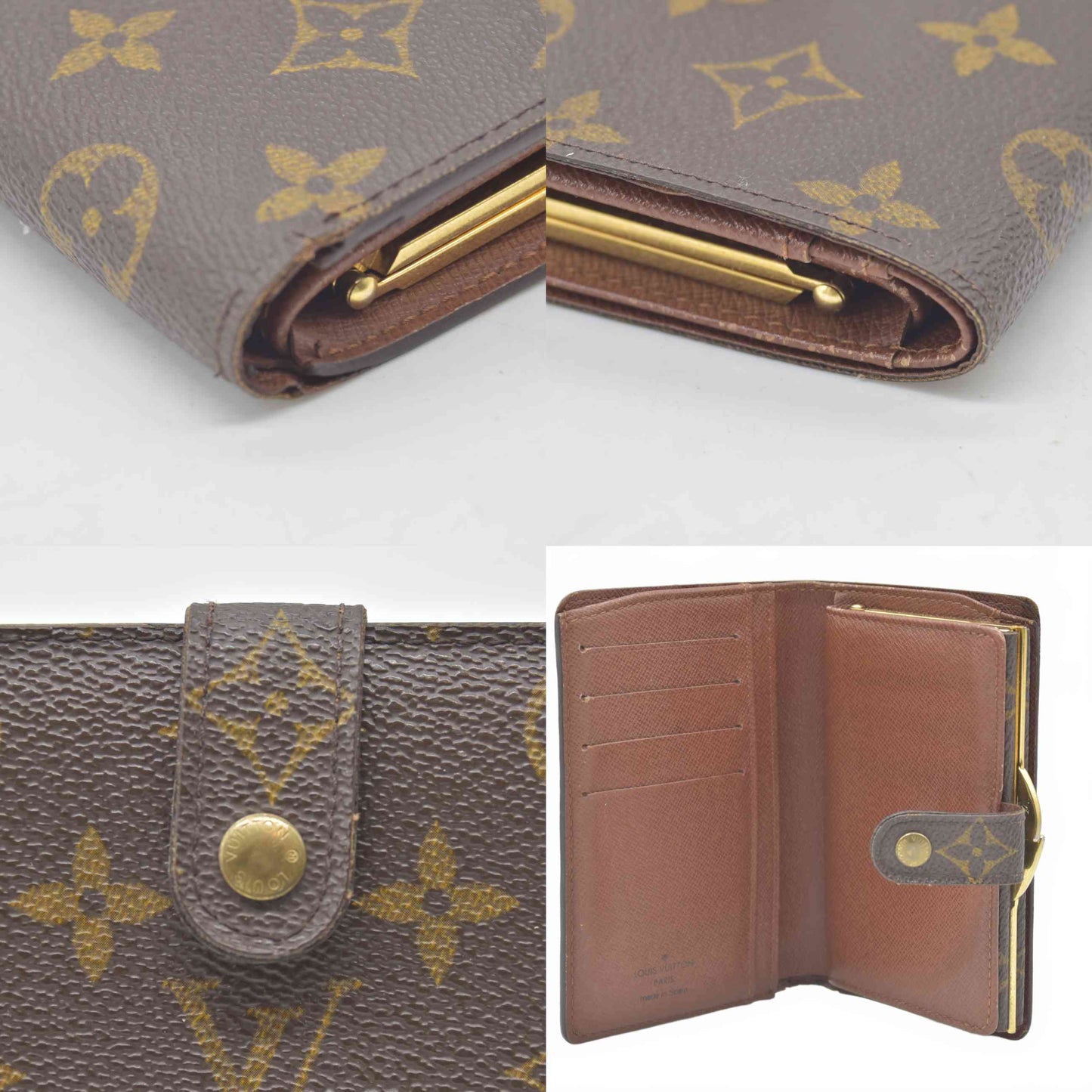 $750 2003 Louis Vuitton Monogram French Purse Wallet CA0093