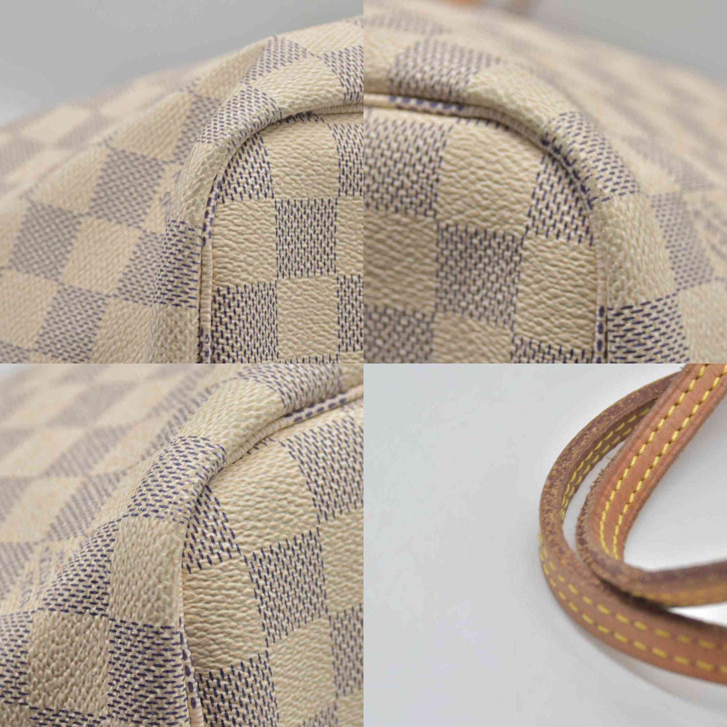 $2170 Louis Vuitton Damier Azur Neo Neverfull MM Rose Ballerine RFID
