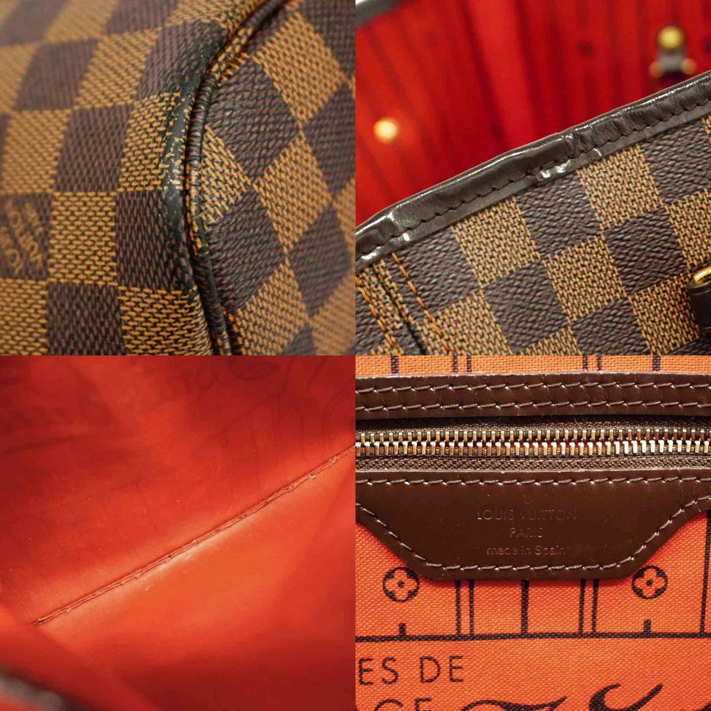 LOUIS VUITTON Damier Ebene Neverfull MM CA4141