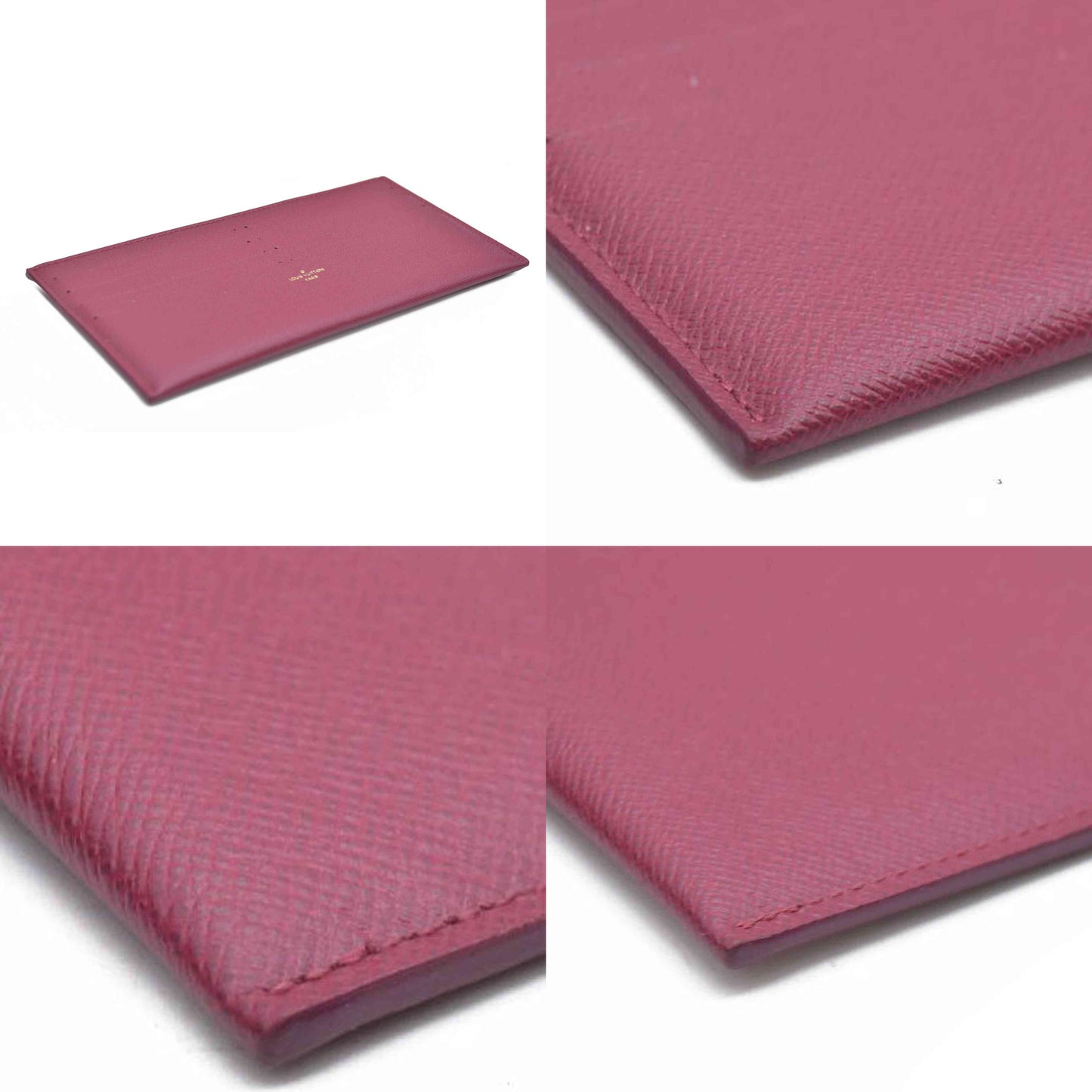 AUCTION Louis Vuitton  Calfskin Pochette Felicie Card Holder Insert Fuchsia