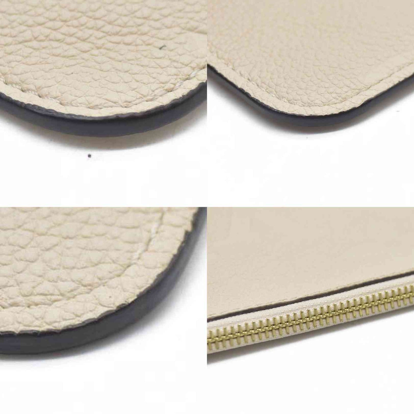 AUCTION $2710 Louis Vuitton  Empreinte Monogram Giant Neverfull MM Pochette Cream