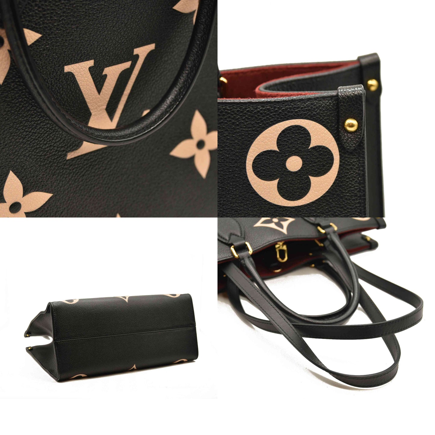 Louis Vuitton  Empreinte Monogram BiColor Giant Onthego MM Black Beige DU3250