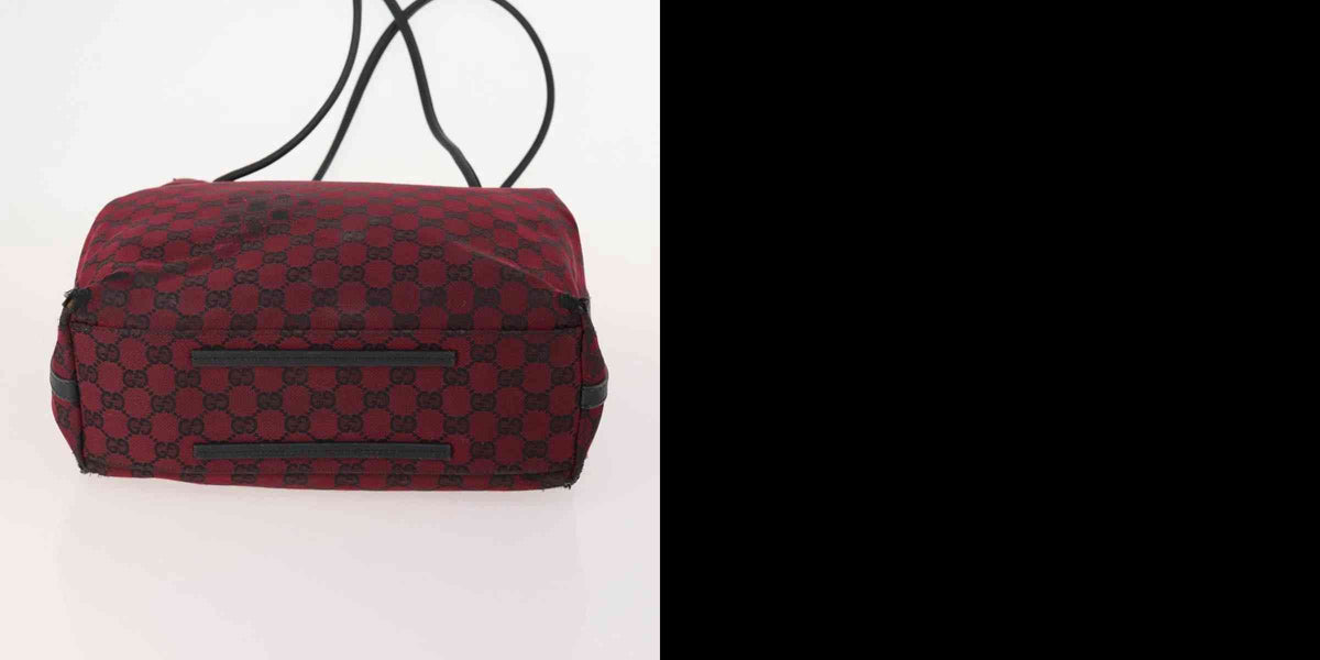 $795 GUCCI GG GG Denim Gifford Red Tote 10020707