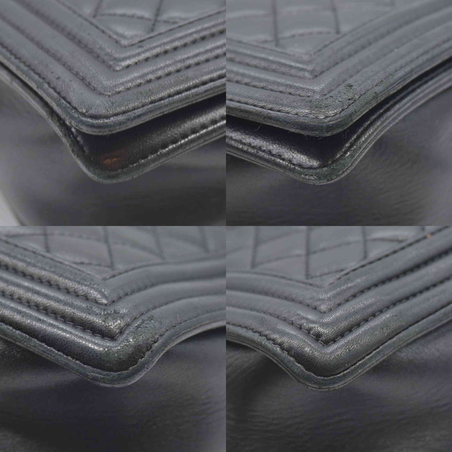 $7600 2017 Chanel Lambskin Quilted Large Boy Flap Black