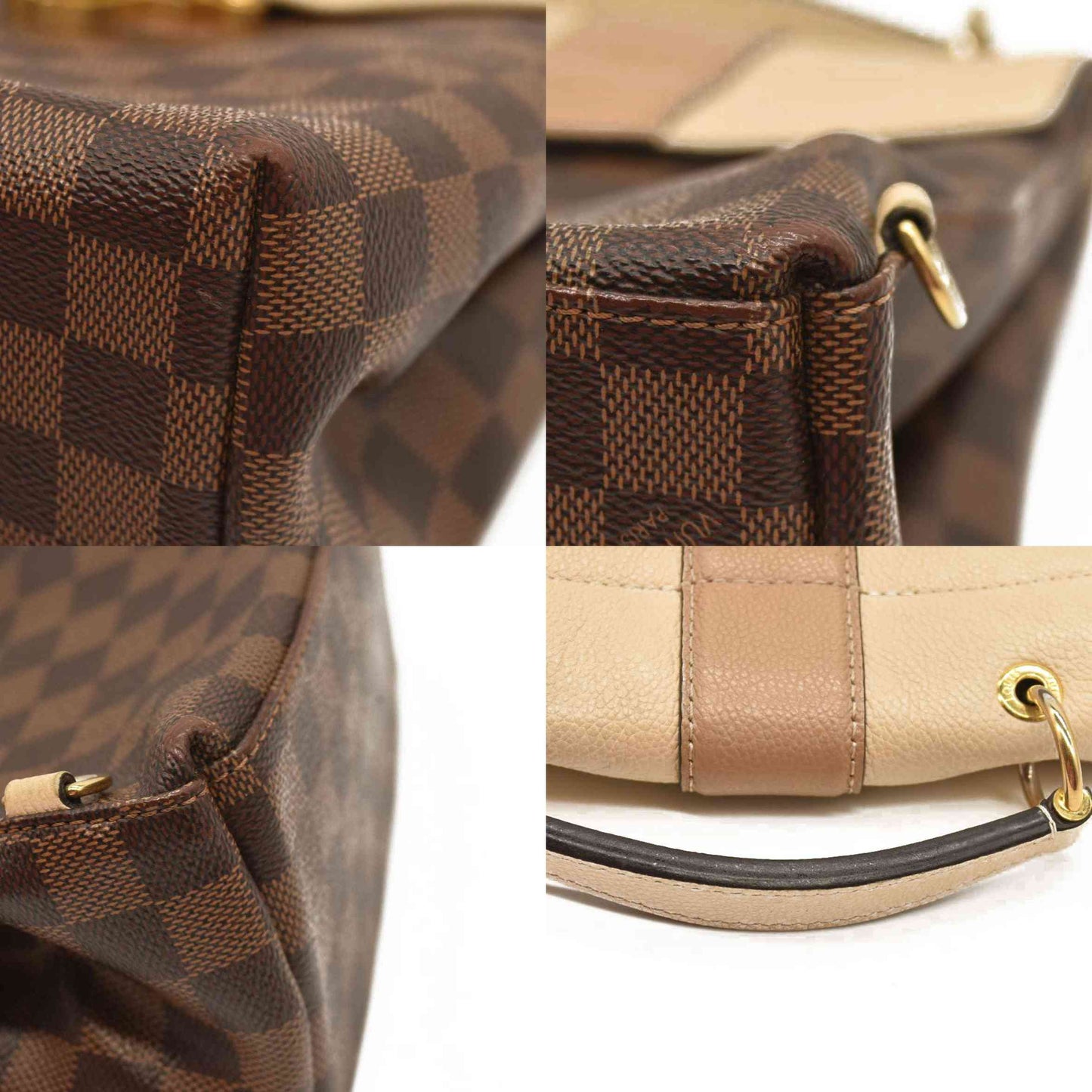 Louis Vuitton  Damier Ebene Clapton Backpack Creme