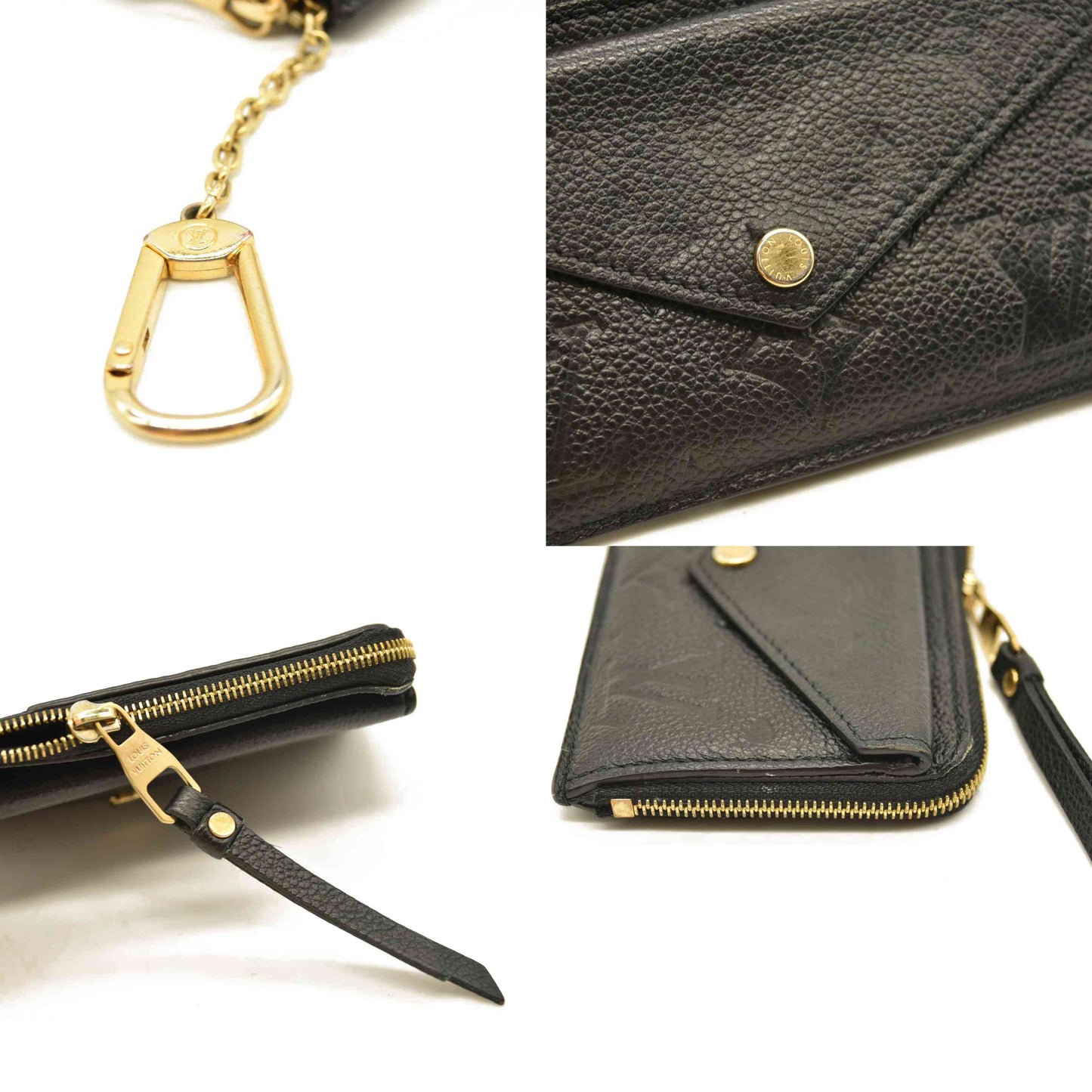 LOUIS VUITTON  Empreinte Recto Verso Card Holder Black RFID