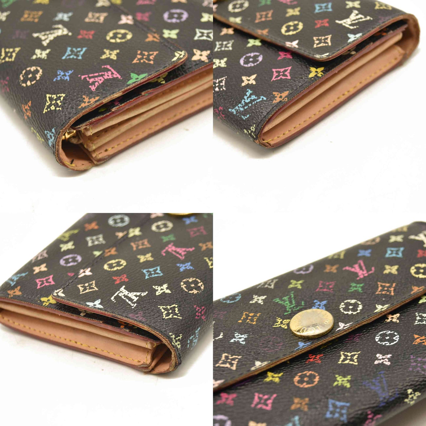 Louis Vuitton  Monogram Murakami Sarah Wallet Black TH2067