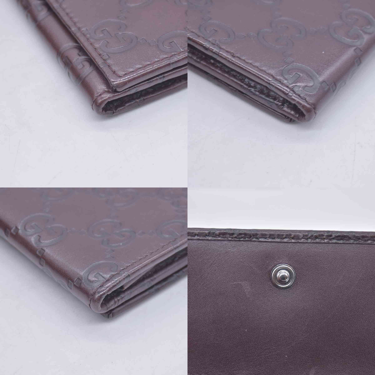 $440 Gucci Guccissima 6 Key Holder Case Dark Brown CONSIGNMENT