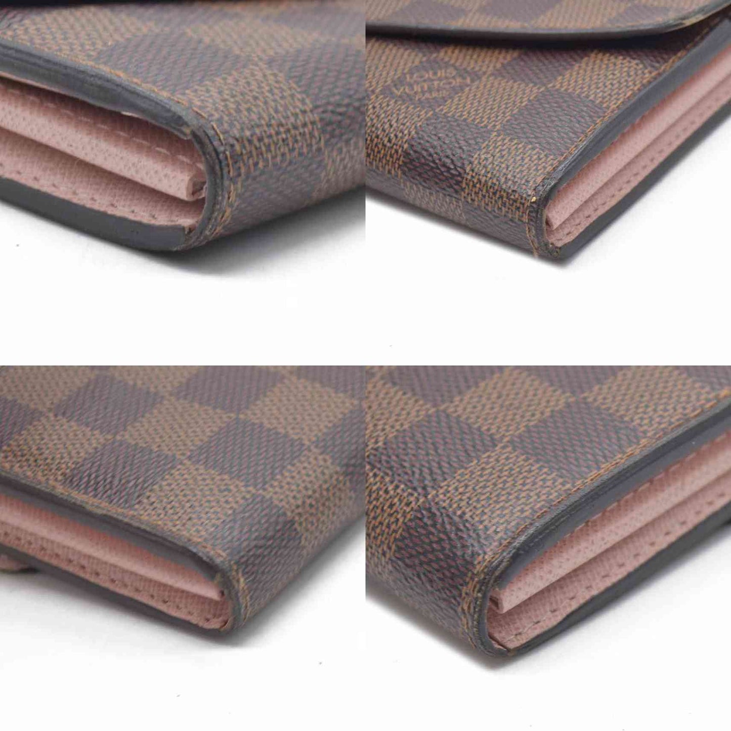 $775  LOUIS VUITTON Damier Ebene Portefeuille Sarah Long Wallet CA0270