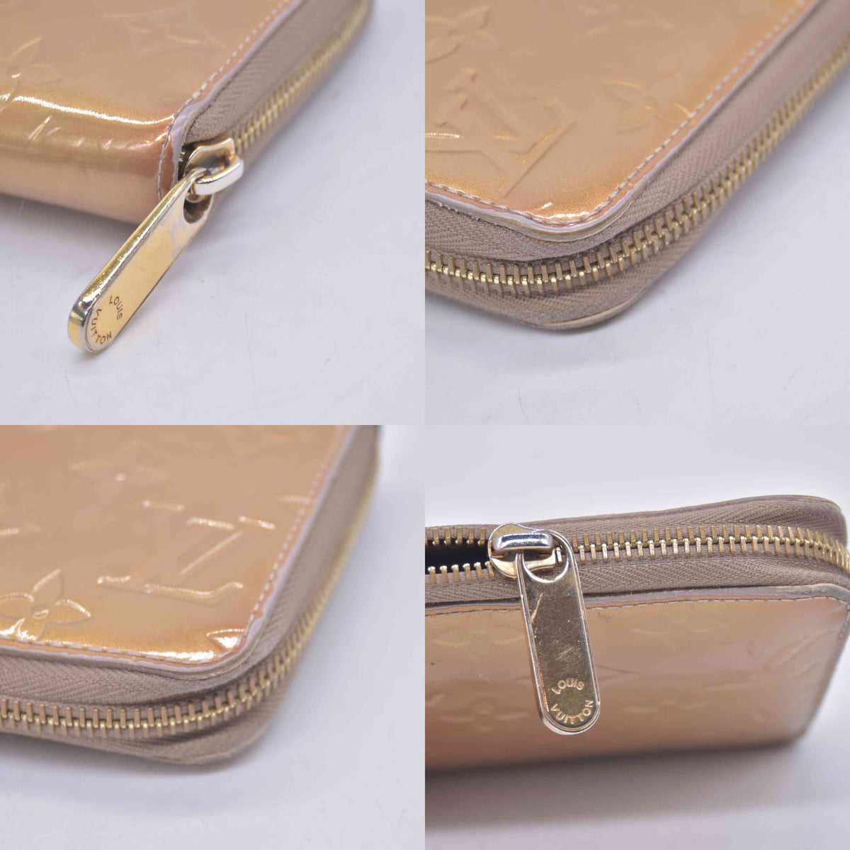 $970 2012 Louis Vuitton Monogram Vernis Zippy Zip Around Long Wallet CA2152 10021027