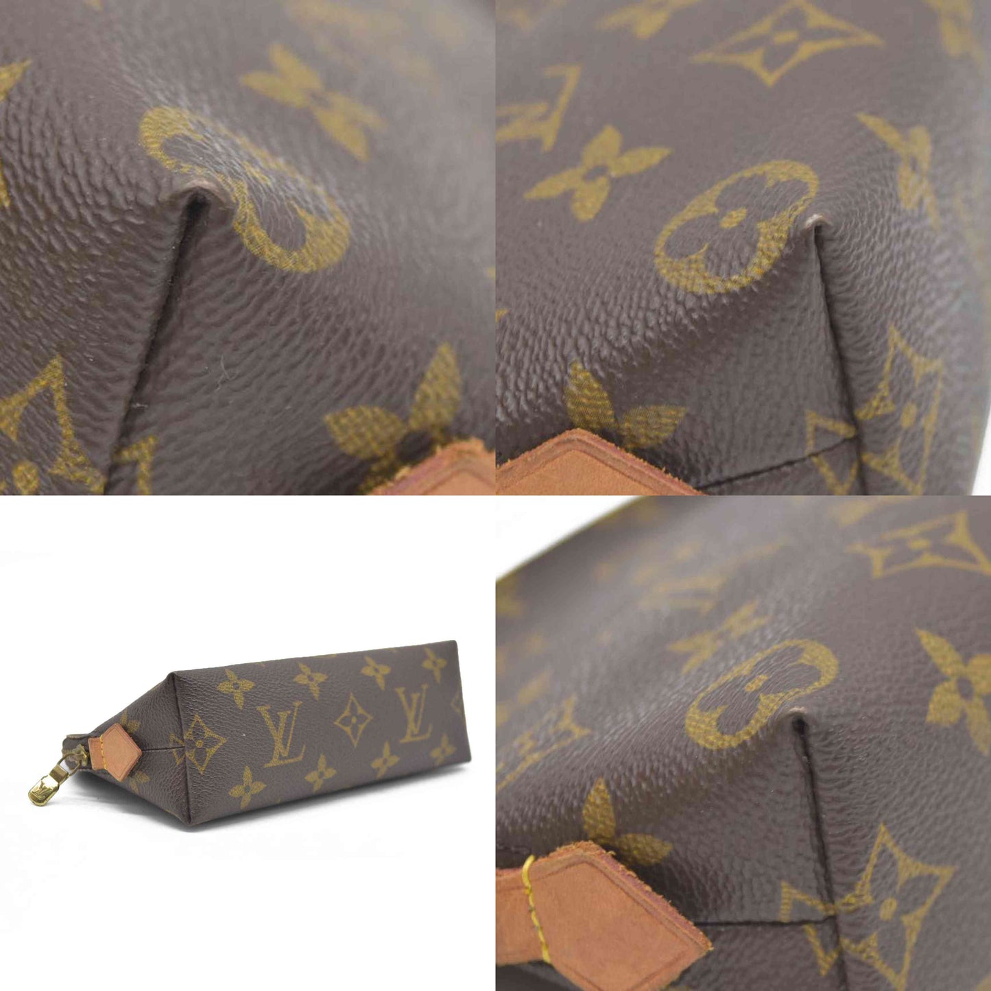 $600 Louis Vuitton Monogram Cosmetic Pouch CA0061 2001 USED
