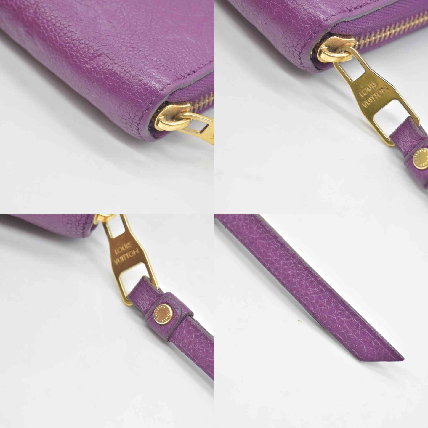 $1170 2014 Louis Vuitton Empreinte Zippy Wallet Raisin SP0144 CONSIGNMENT