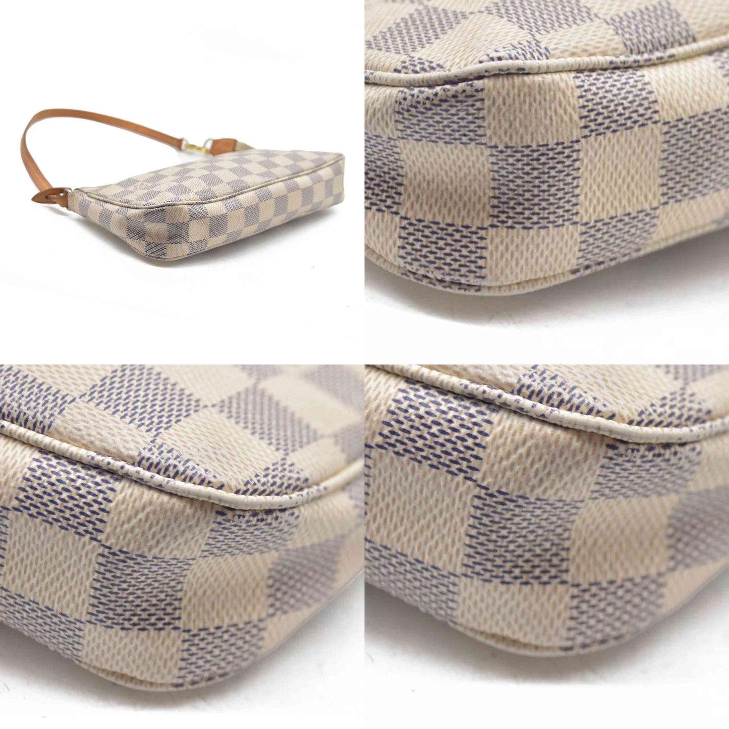 $1650 Louis Vuitton  Damier Azur Pochette Accessories NM MB5230